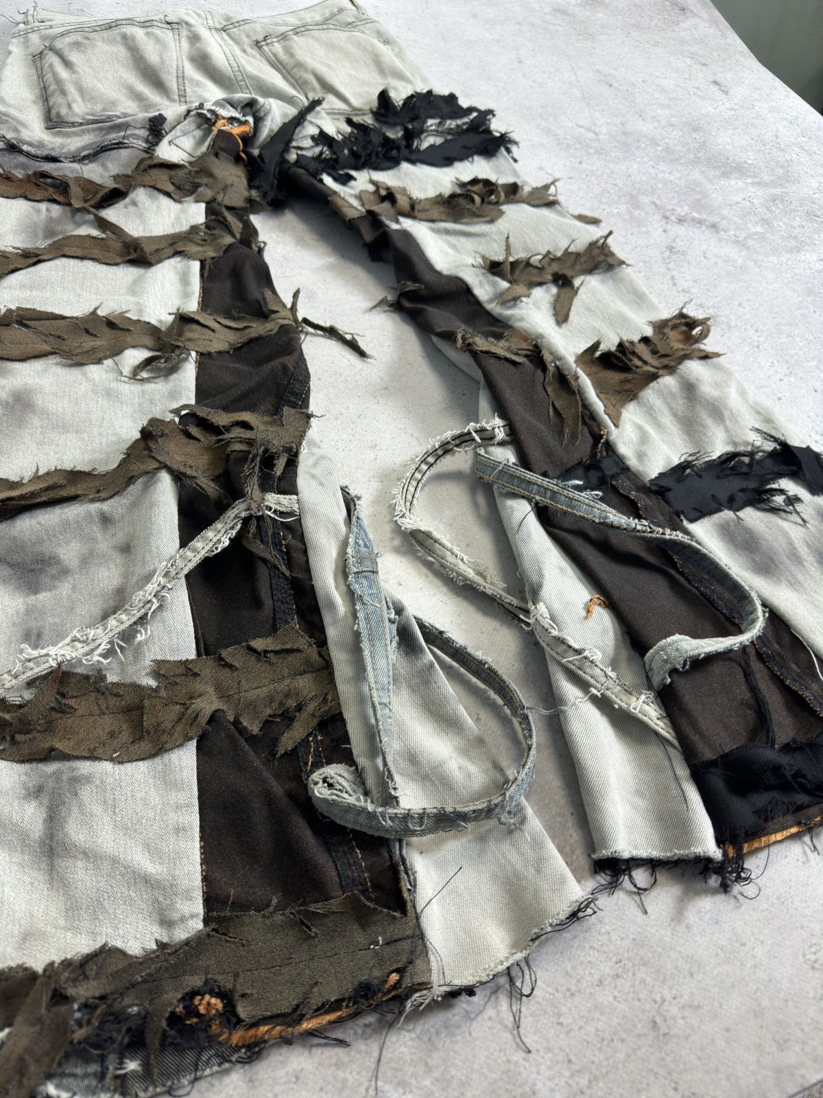 Japanese Brand Avant-Garde Bandage Bootcut Flare Rick Owen’s Style Pants Size US 30 / EU 46 - 6 Thumbnail