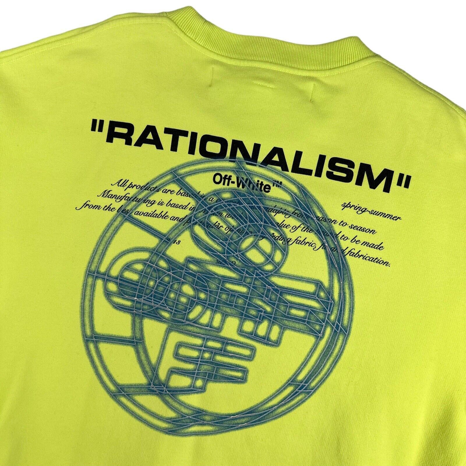 Off-White Off-White Size XS Sweatshirt Neon Green/Yellow Rationalism Size US XS / EU 42 / 0 - 7 Thumbnail