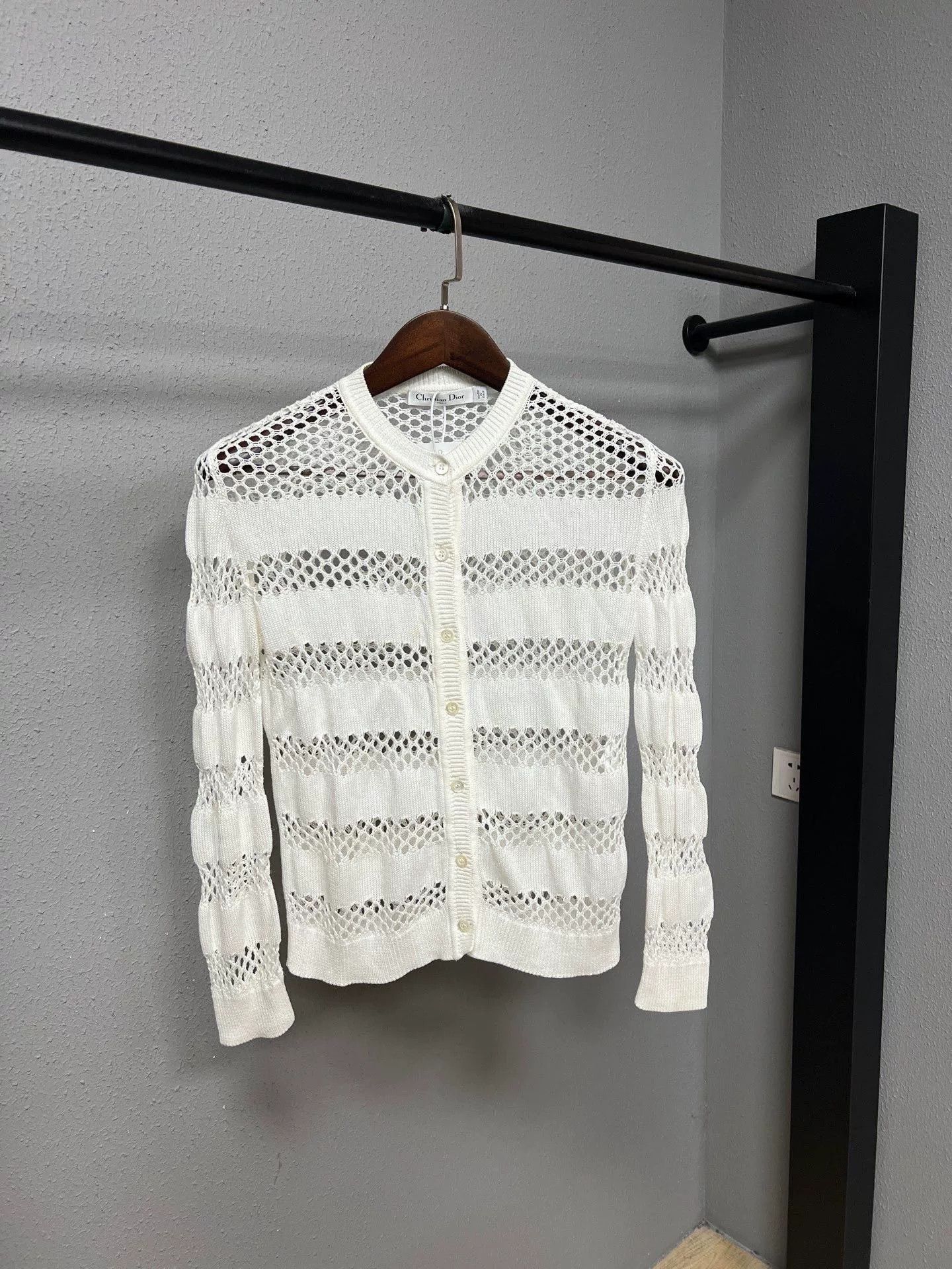 Dior Dior Lace Cardigan in White Size 36 Size S / US 4 / IT 40 - 1 Thumbnail