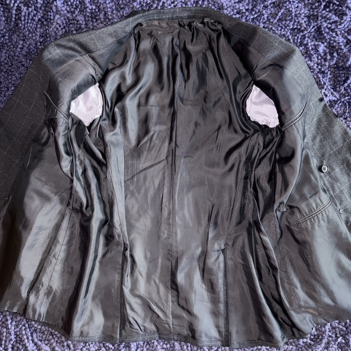 Huntsman Huntsman Savile Row Double Breasted Wool Check Blazer Jacket Size 44L - 4 Thumbnail