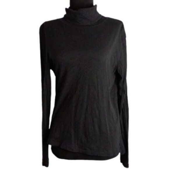 Madewell Madewell Size S Tee Shirt Black Cotton Turtleneck Long Sleev Size S / US 4 / IT 40 - 1 Thumbnail
