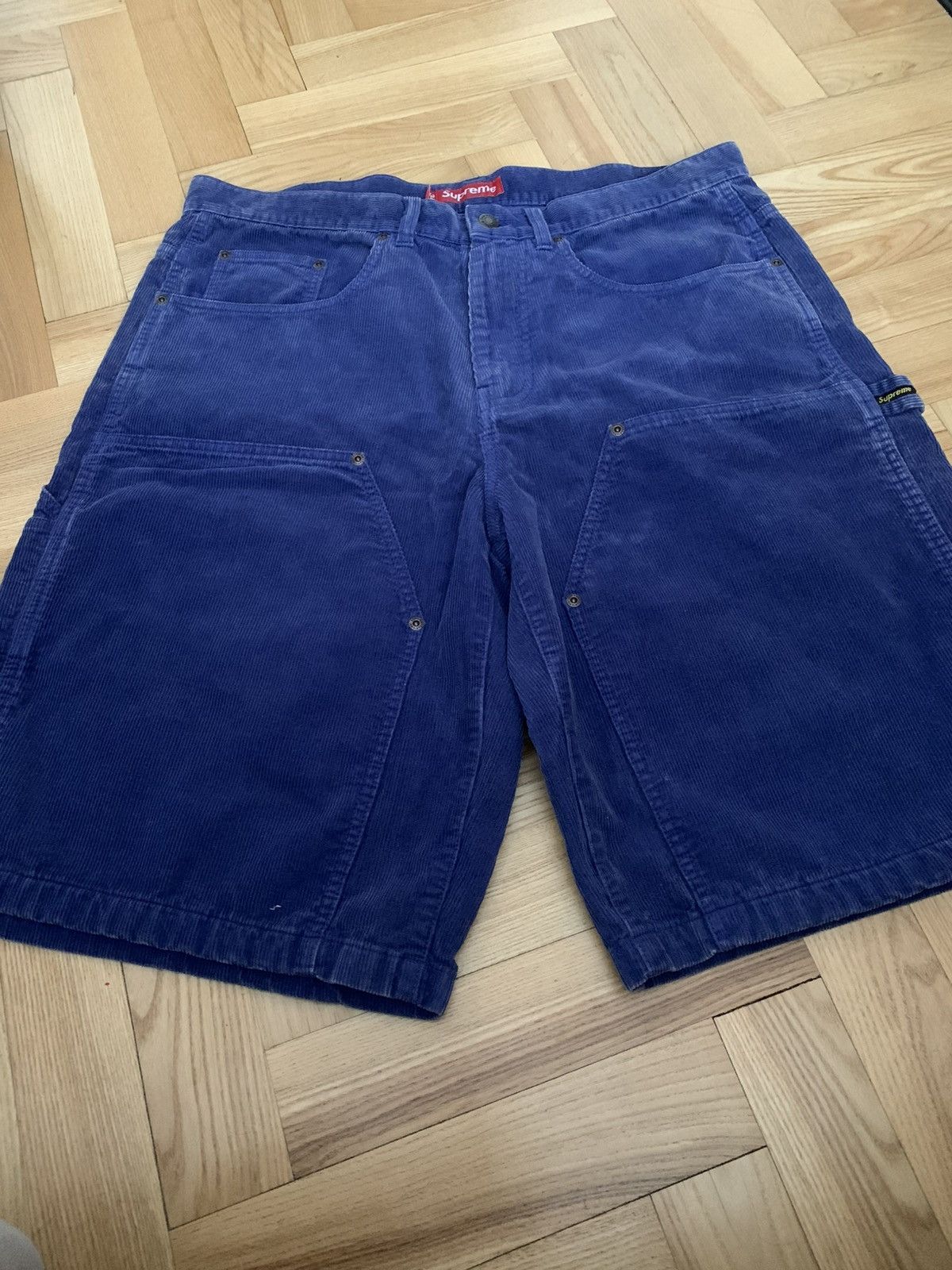 Supreme Supreme Washed Corduroy Double Knee Painter Short 34 Blue Size US 34 / EU 50 - 1 Thumbnail