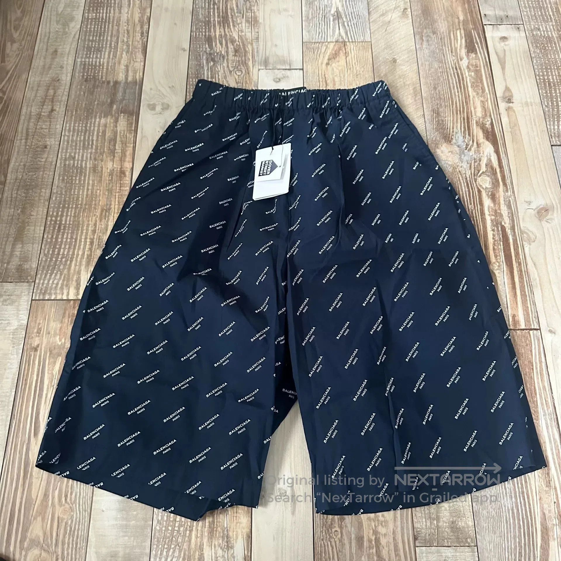 Balenciaga Balenciaga Blue Logo Print Shorts. Size US 30 / EU 46 - 3 Thumbnail
