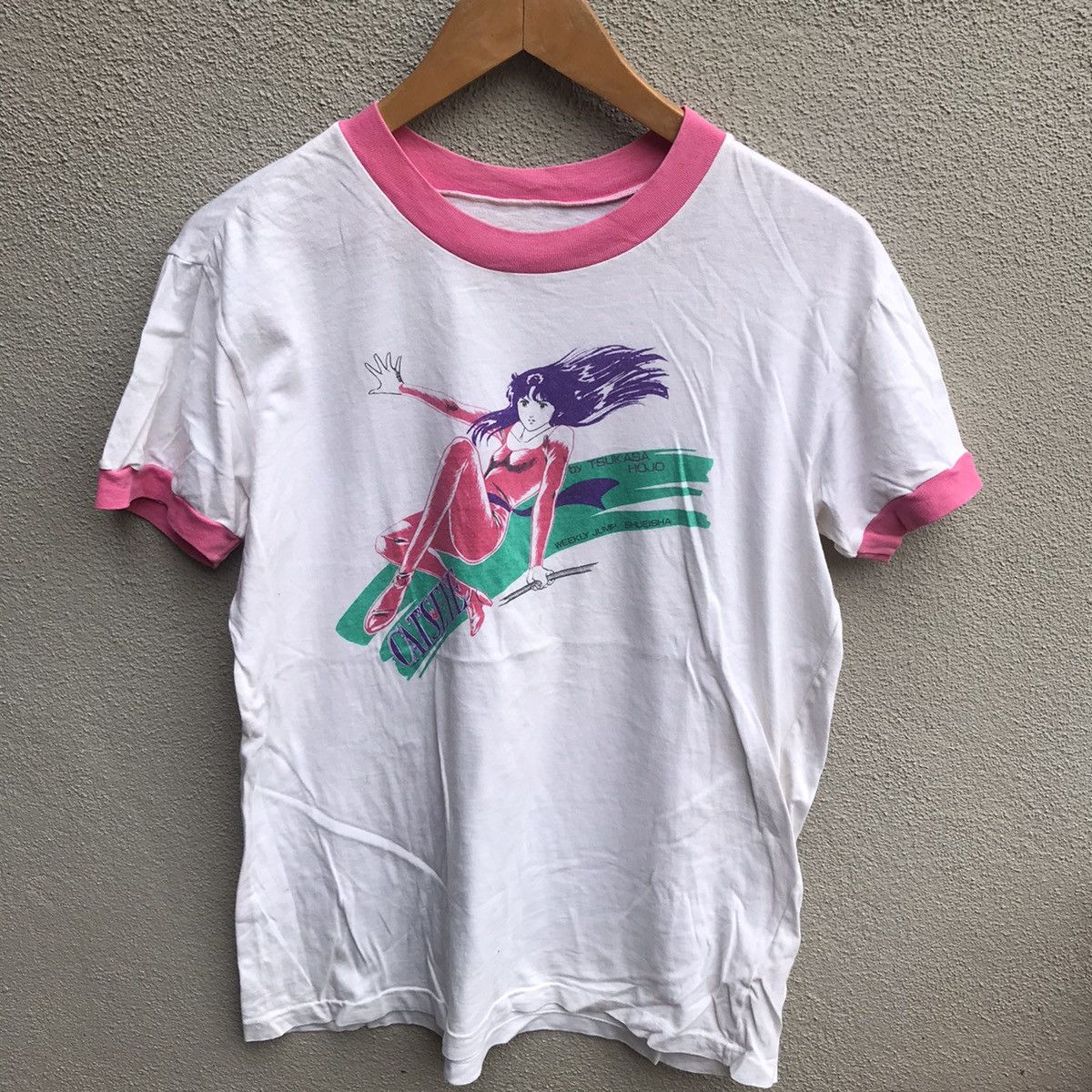 Anime Vintage rare 80s CATSEYE anime tee Size US M / EU 48-50 / 2 - 2 Thumbnail