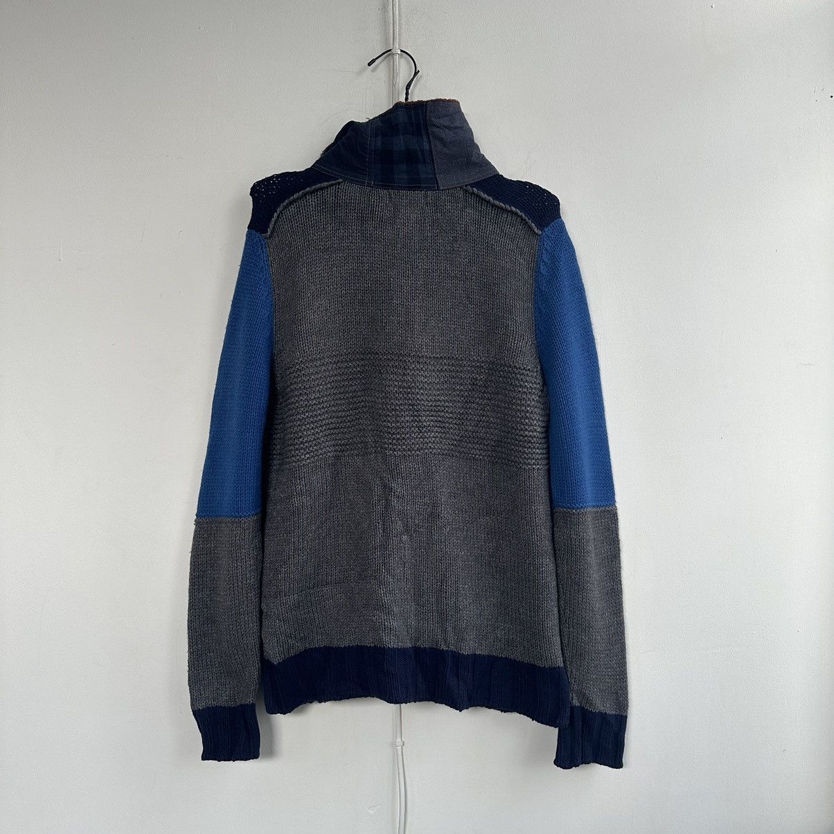 Iceberg Iceberg jeans vintage zip sweater patchwork hand knit Size US L / EU 52-54 / 3 - 15 Thumbnail