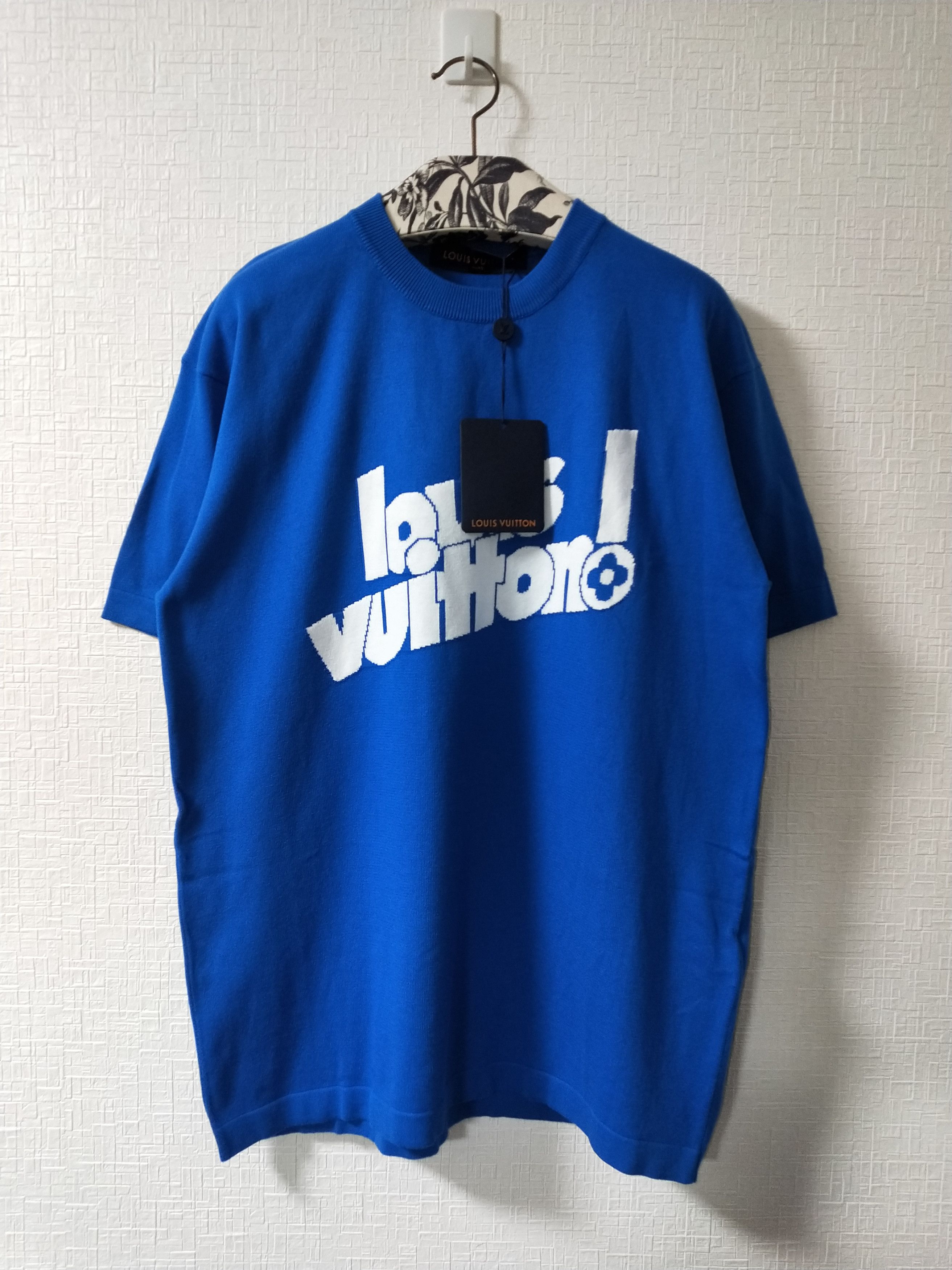 image of Louis Vuitton Everyday Logo Tee in Blue, Men's (Size Medium)