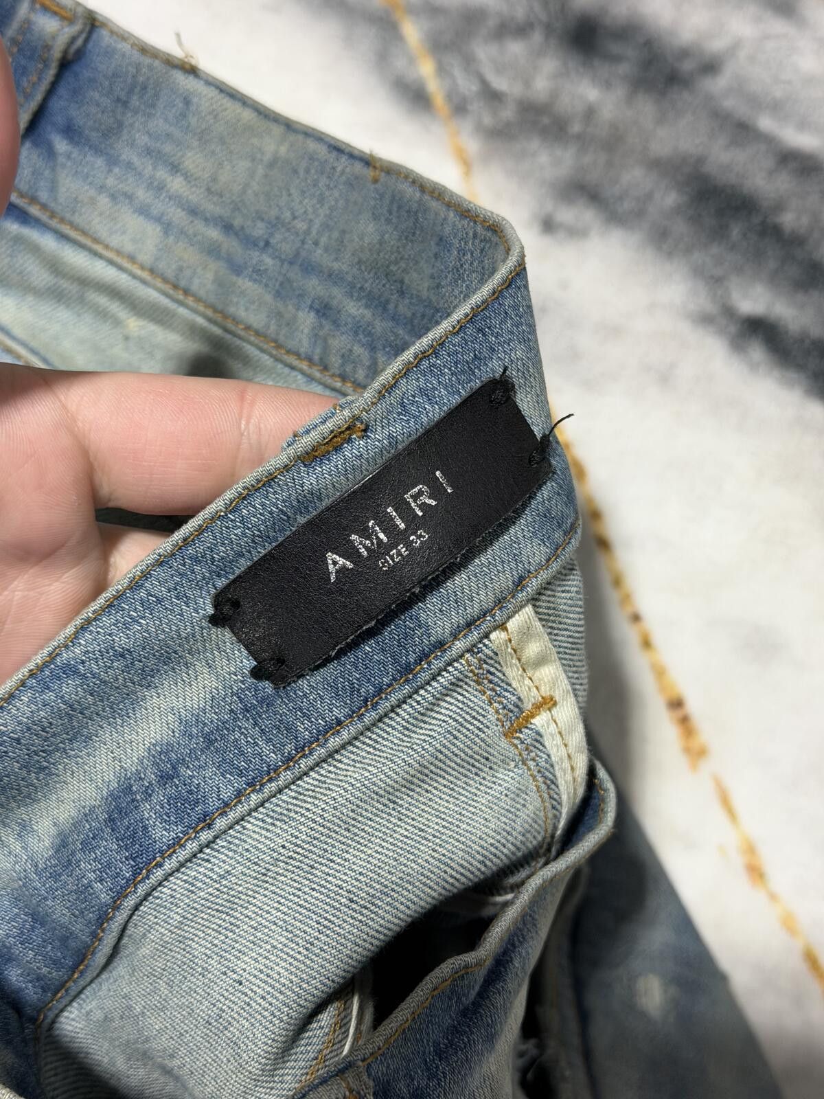 Amiri Amiri Pirate Artpatch Indigo Denim - Sz33 Size US 33 - 4 Thumbnail