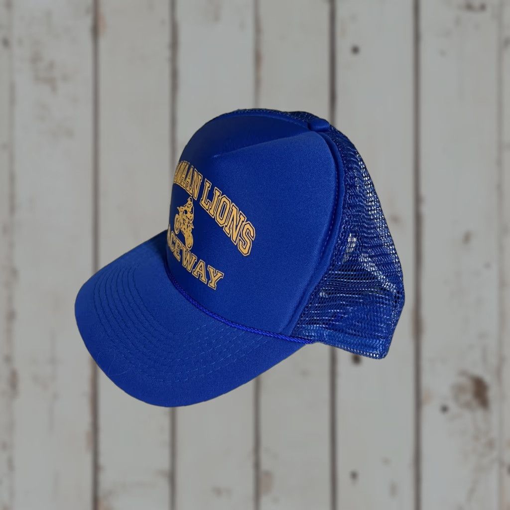 Vintage VINTAGE OTTO CANAAN LION RACEWAY BASEBALL CAP Men One Size Adjustable Blue Ball Cap Baseball Cap Size ONE SIZE - 1 Thumbnail