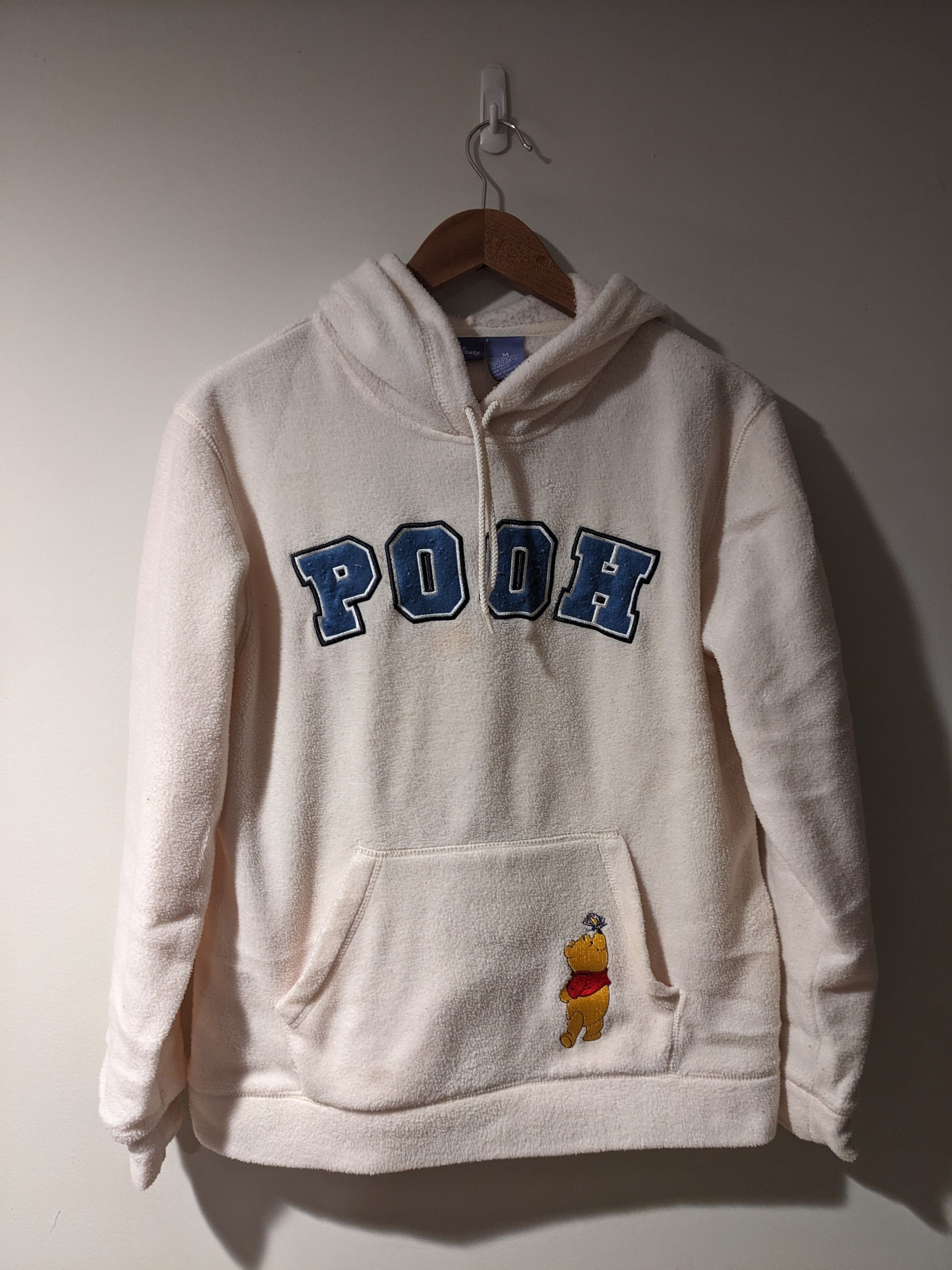 Disney × Vintage Vintage 2010's Winnie the Pooh Pink Medium Fleece Hoodie Size US M / EU 48-50 / 2 - 1 Thumbnail