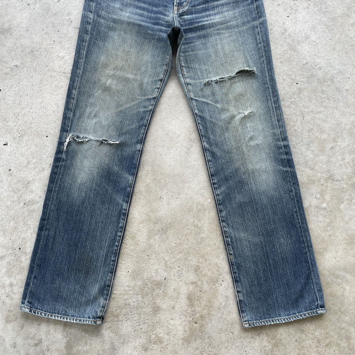Japanese Brand W33💥 Japanese Brand Gu Distressed Jeans Denim Pants Faded Size US 33 - 4 Thumbnail