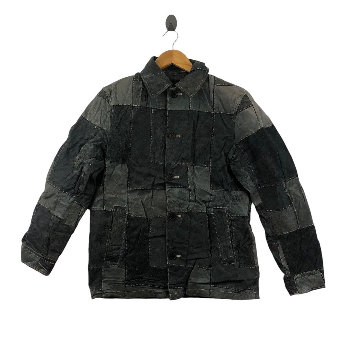 BIGI × Vintage Vintage Radmess Men’s BIGI Leather Jacket Patchwork Design Size US M / EU 48-50 / 2 - 1 Thumbnail