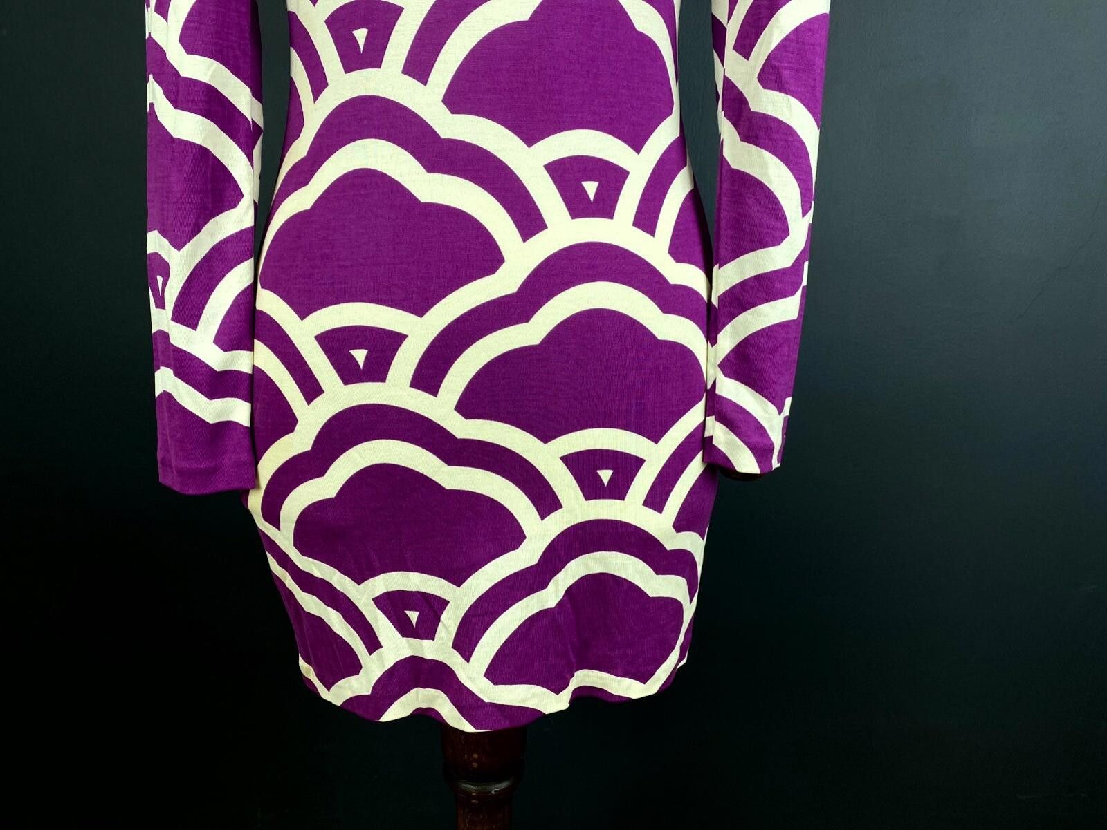 Diane von Furstenberg Diane Van Furstenberg Purple Desiner Midi Dress Size 2 Size XS / US 0-2 / IT 36-38 - 9 Thumbnail