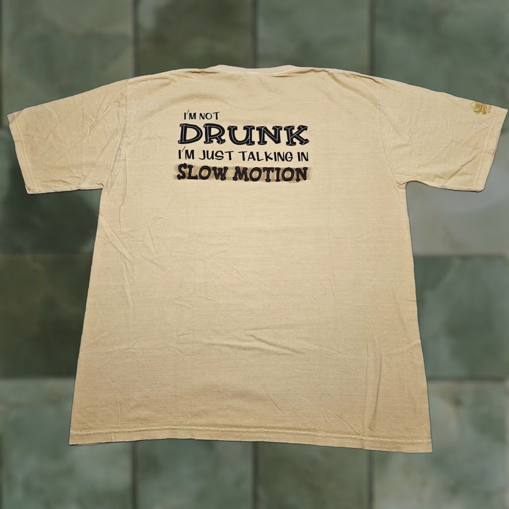 Vintage Crazy Shirts Hawaii Shirt Mens 2XL Tan BeerDyed Funny Beer Drinking Slo Mo Size US XXL / EU 58 / 5 - 1 Thumbnail