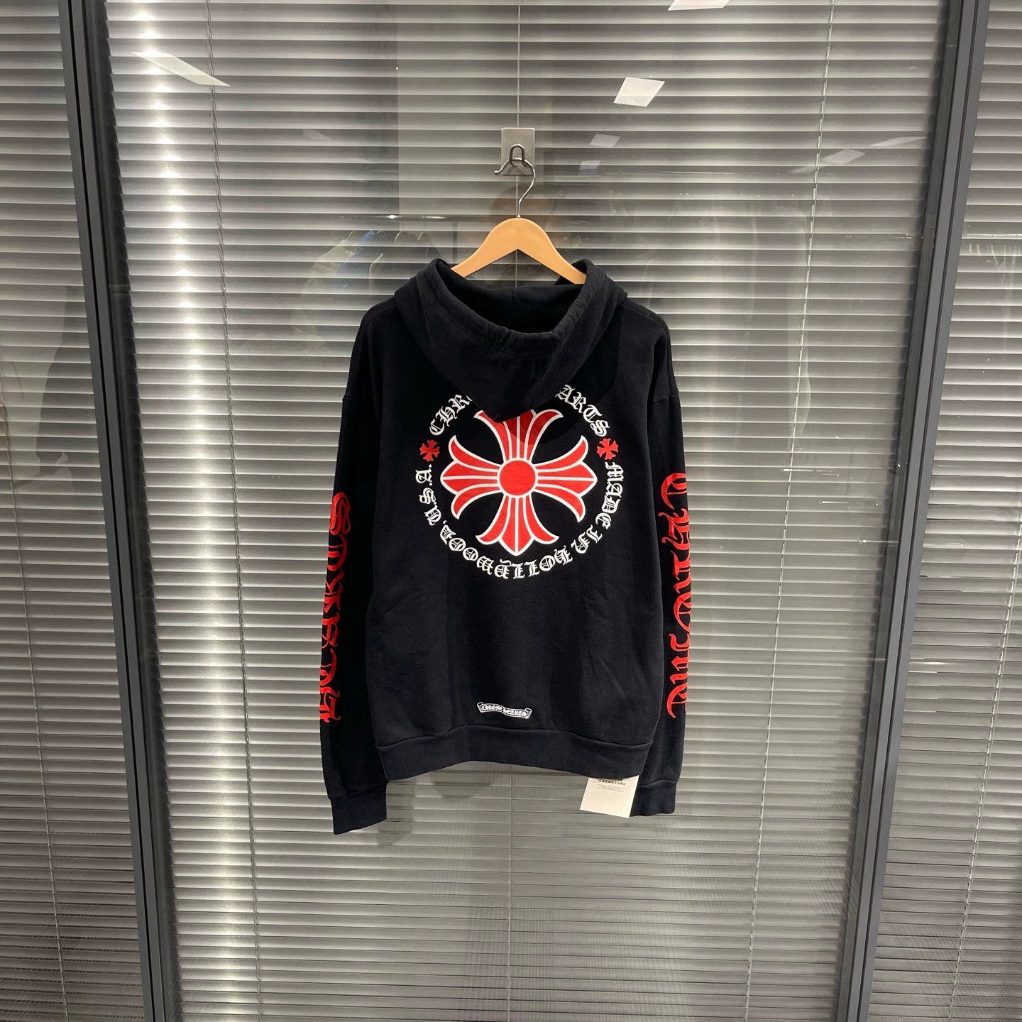 Chrome Hearts Chrome Hearts Red Hoodie w/ Sanskrit Cross XS Oversized 99N Size US XS / EU 42 / 0 - 2 Thumbnail
