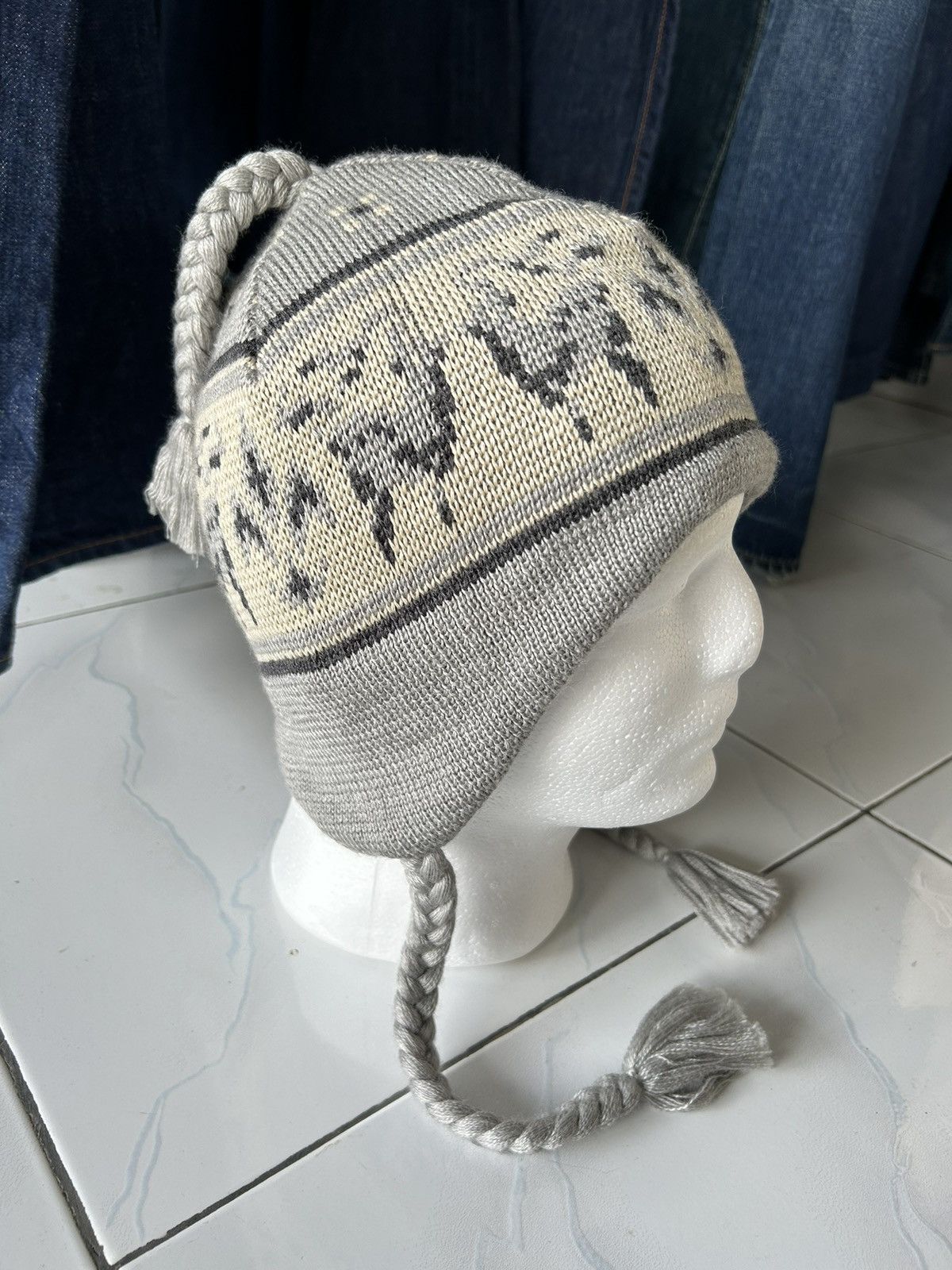Japanese Brand × Vintage Vintage Ellesse Earflap Rare Design Beanie Hats Made Japan Size ONE SIZE - 3 Thumbnail
