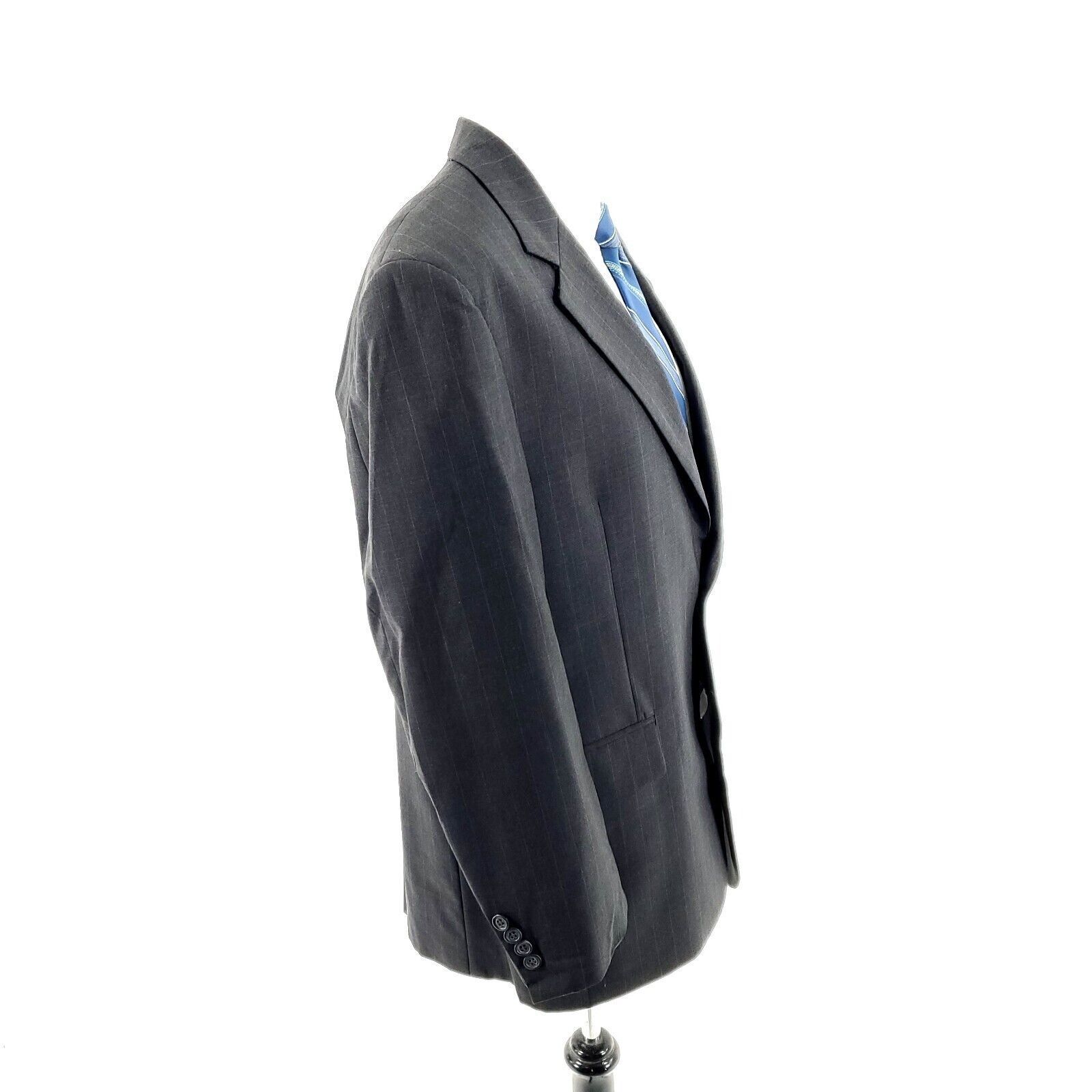 Jos. A. Bank Jos A Bank Wool 2 Button Suit Jacket 42R Gray Striped Tagged Size 42R - 6 Thumbnail