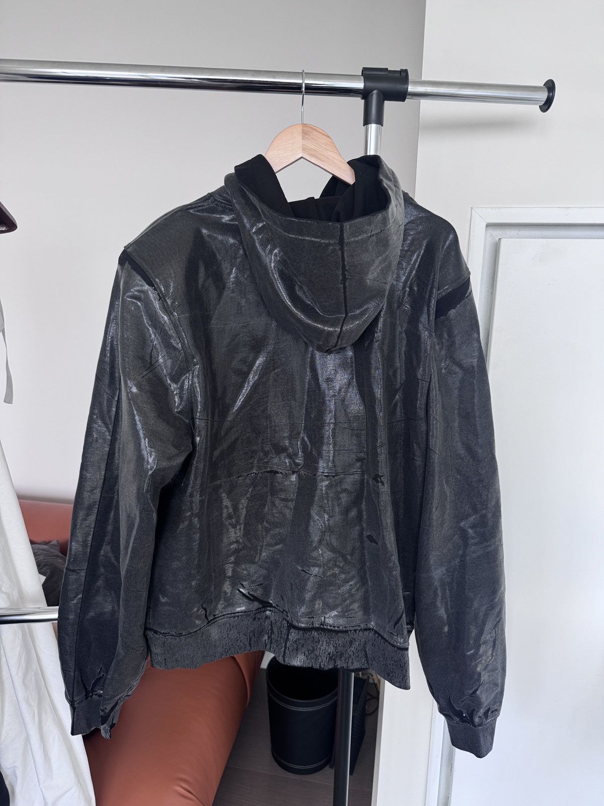 Racer Worldwide Racer Worldwide Distressed Cracked Coating Hoodie Size US XL / EU 56 / 4 - 3 Thumbnail