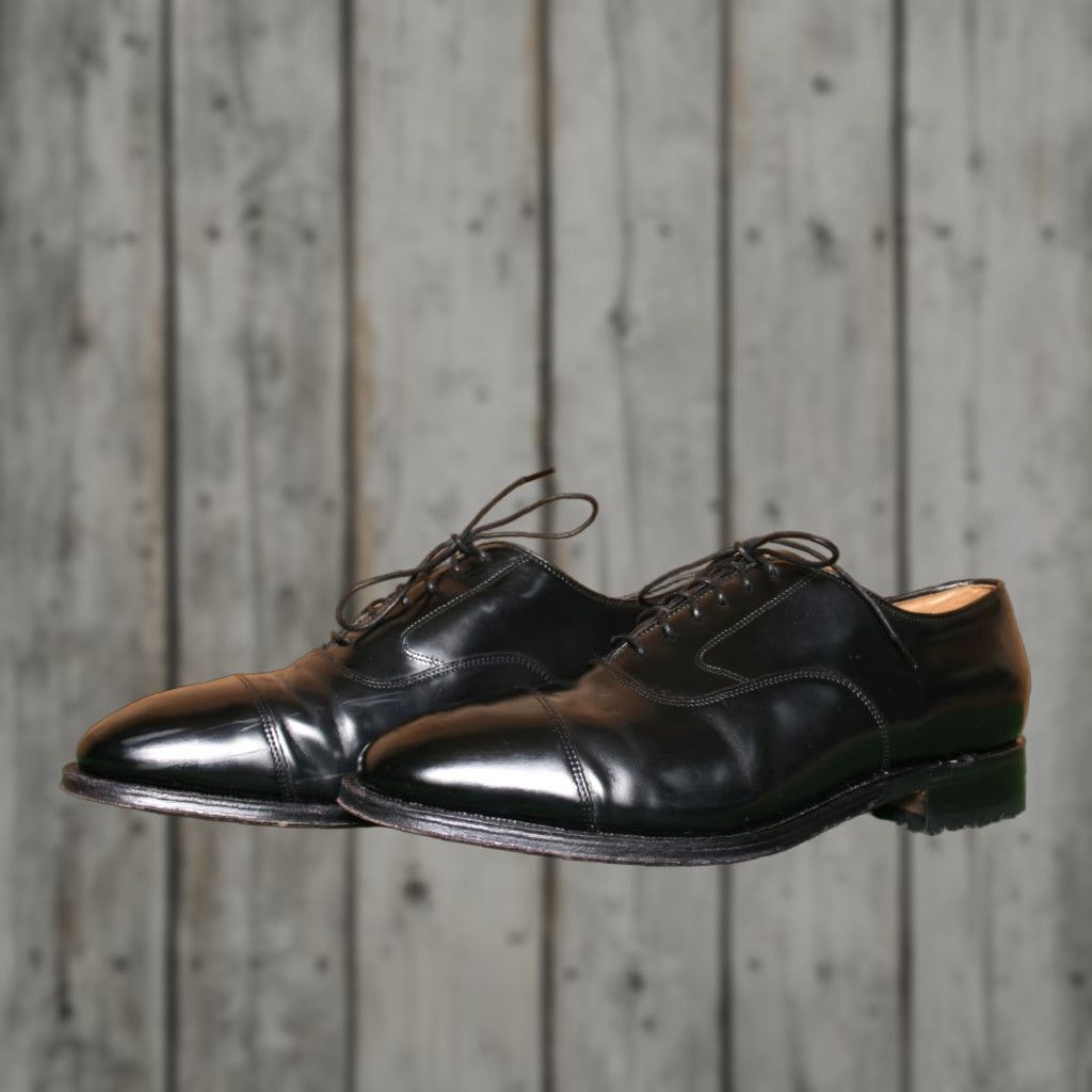 Johnston & Murphy JOHNSTON & MURPHY Optima Black Leather Cap Toe Oxfords Dress Shoes Sz. 8D Mens Size ONE SIZE - 1 Thumbnail