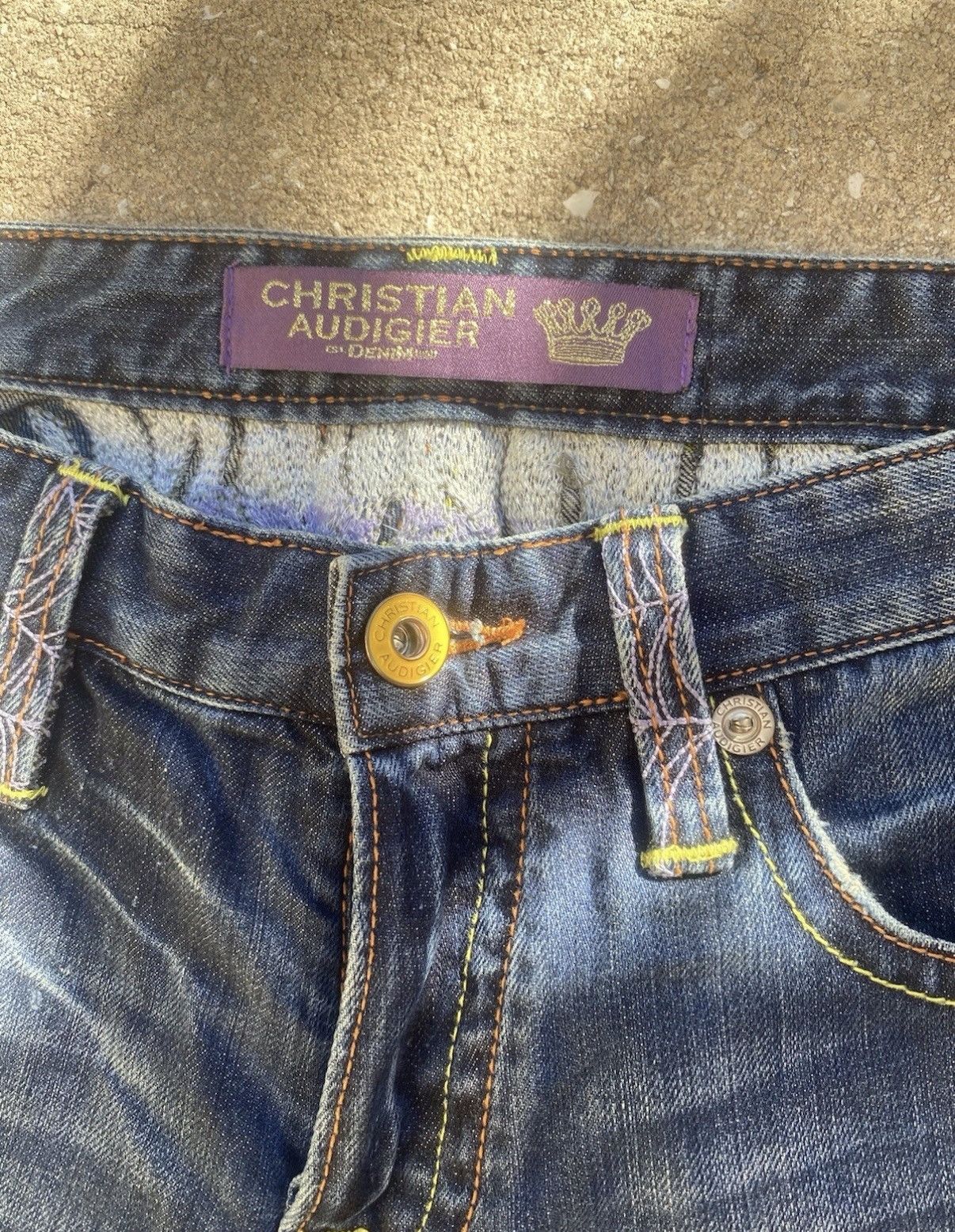 Christian Audigier Christian Audigier AOP Denim Size US 31 - 2 Thumbnail