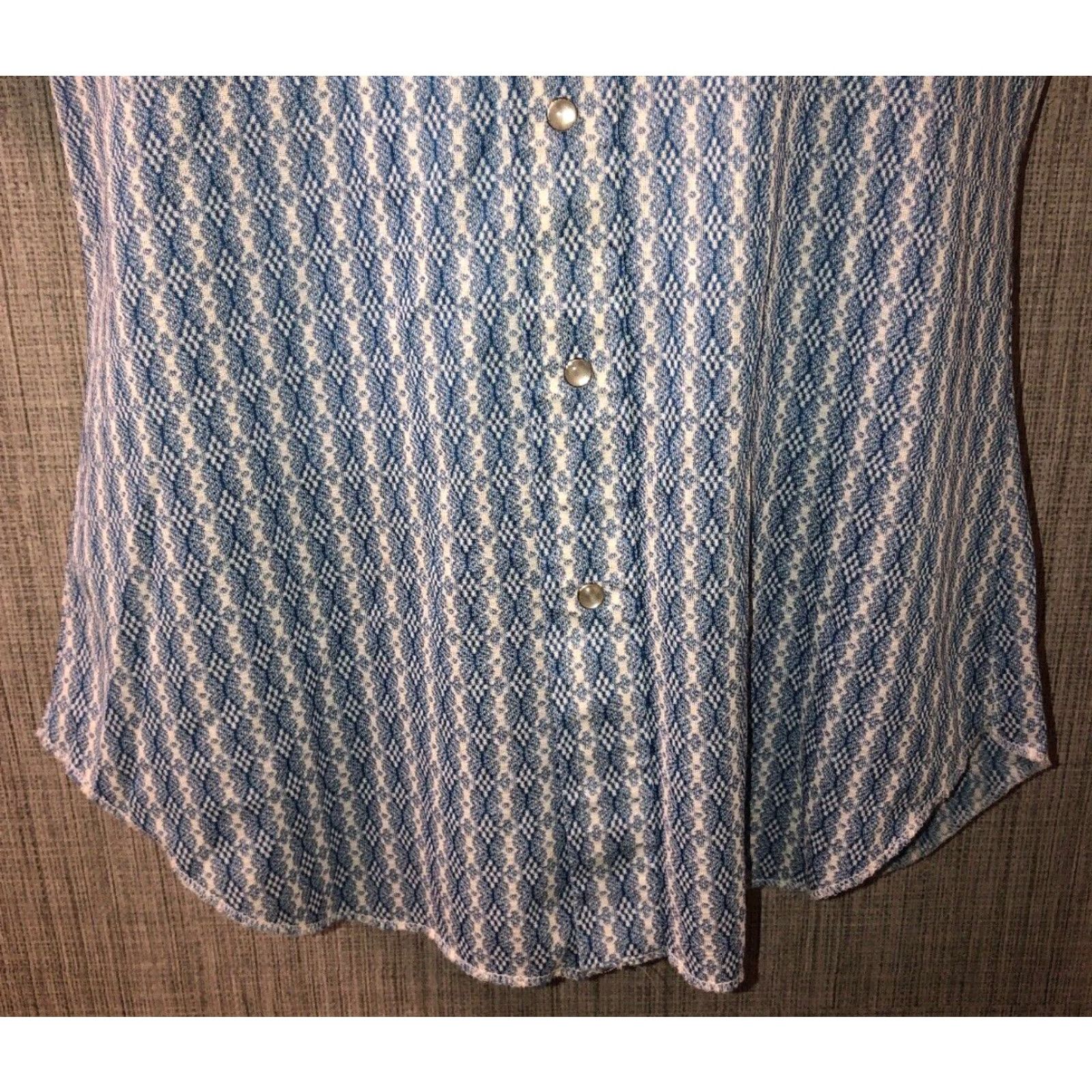 Vintage Brongo Westerns Men’s Western Short Sleeve Snap Button Shirt Blue Size 15.5 Midwestern Casual Size US M / EU 48-50 / 2 - 4 Thumbnail