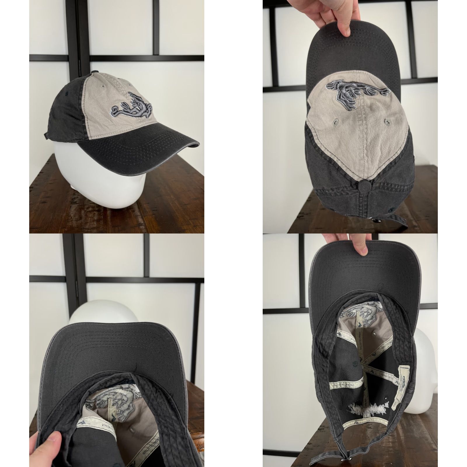Vintage VINTAGE Pacific Headwear Hat cap Strap Back Adult One Size Gray Stretch Cotton Blend Size ONE SIZE - 8 Thumbnail