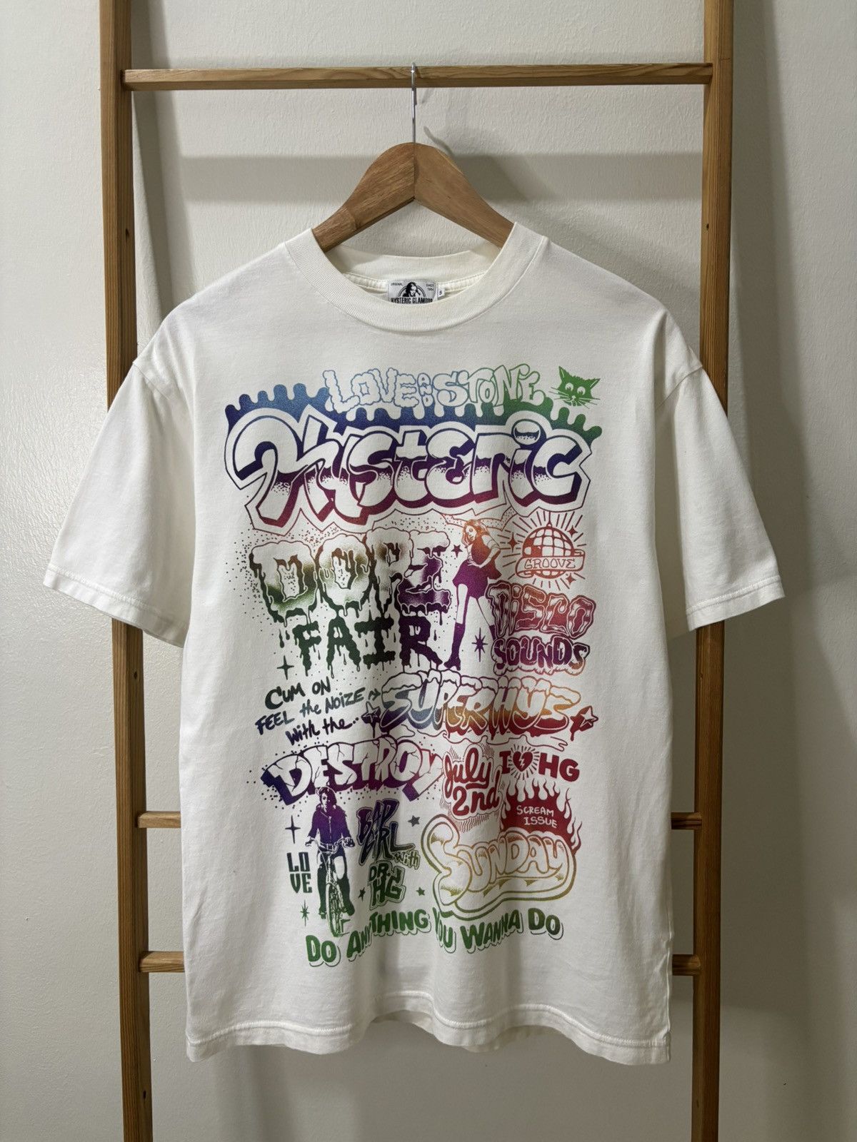 Hysteric Glamour Rare Hysteric Glamour Graffiti overprinted Tee Size US S / EU 44-46 / 1 - 1 Thumbnail