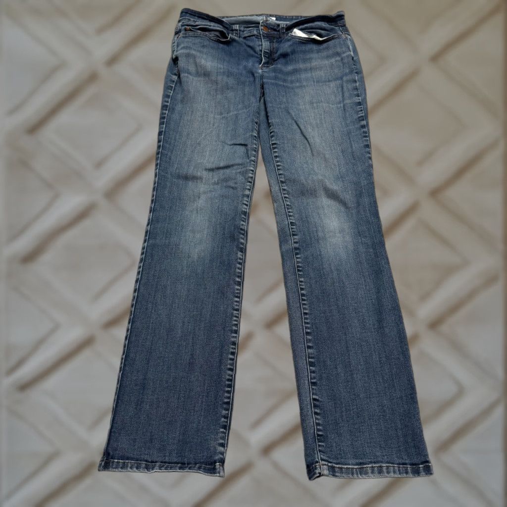 Eileen Fisher Eileen Fisher Jeans Womens 6 Blue Dark Wash Straight Leg Organic Cotton Denim Size 28" / US 6 / IT 42 - 1 Thumbnail