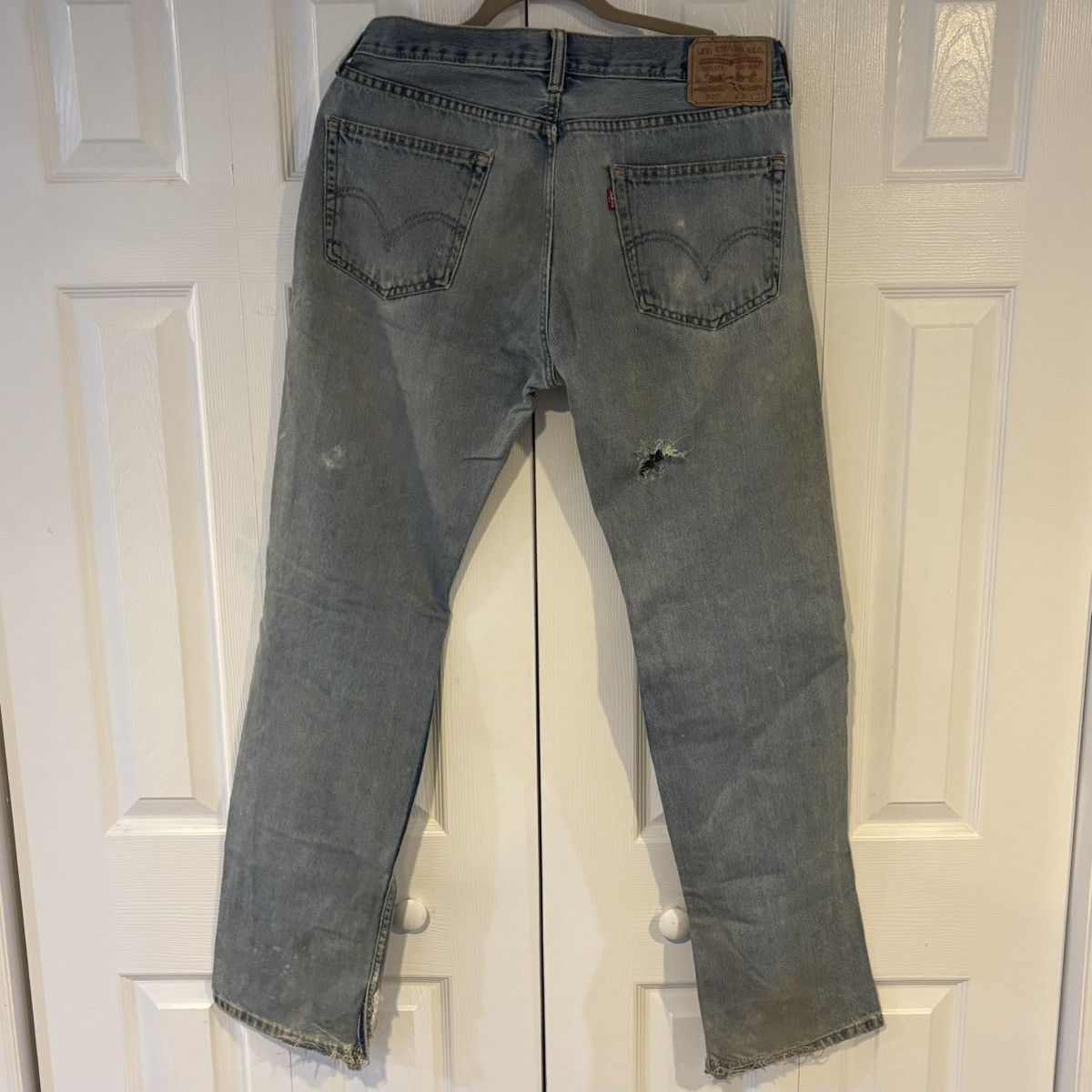 Levi's Levi’s 505 Handmade Shashiko Stiched Repaired Jeans Size US 31 - 7 Thumbnail