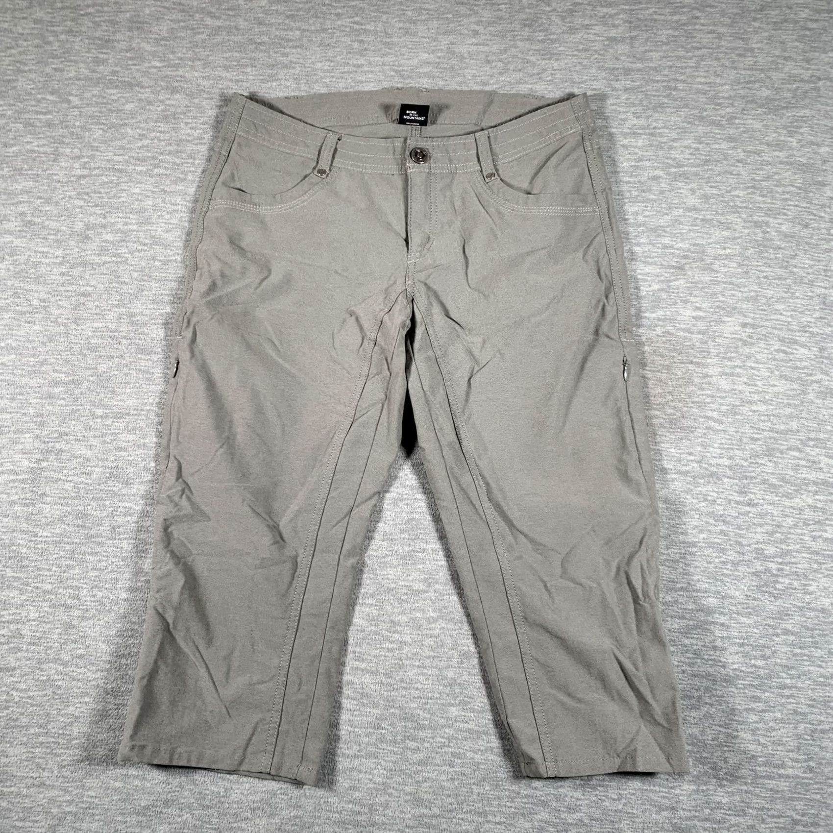 Vintage Kuhl Capri Pants Womens 8 Gray Nylon Blend Crop Lightweight Hiking Travel Pants Size 30" / US 8 / IT 44 - 2 Thumbnail