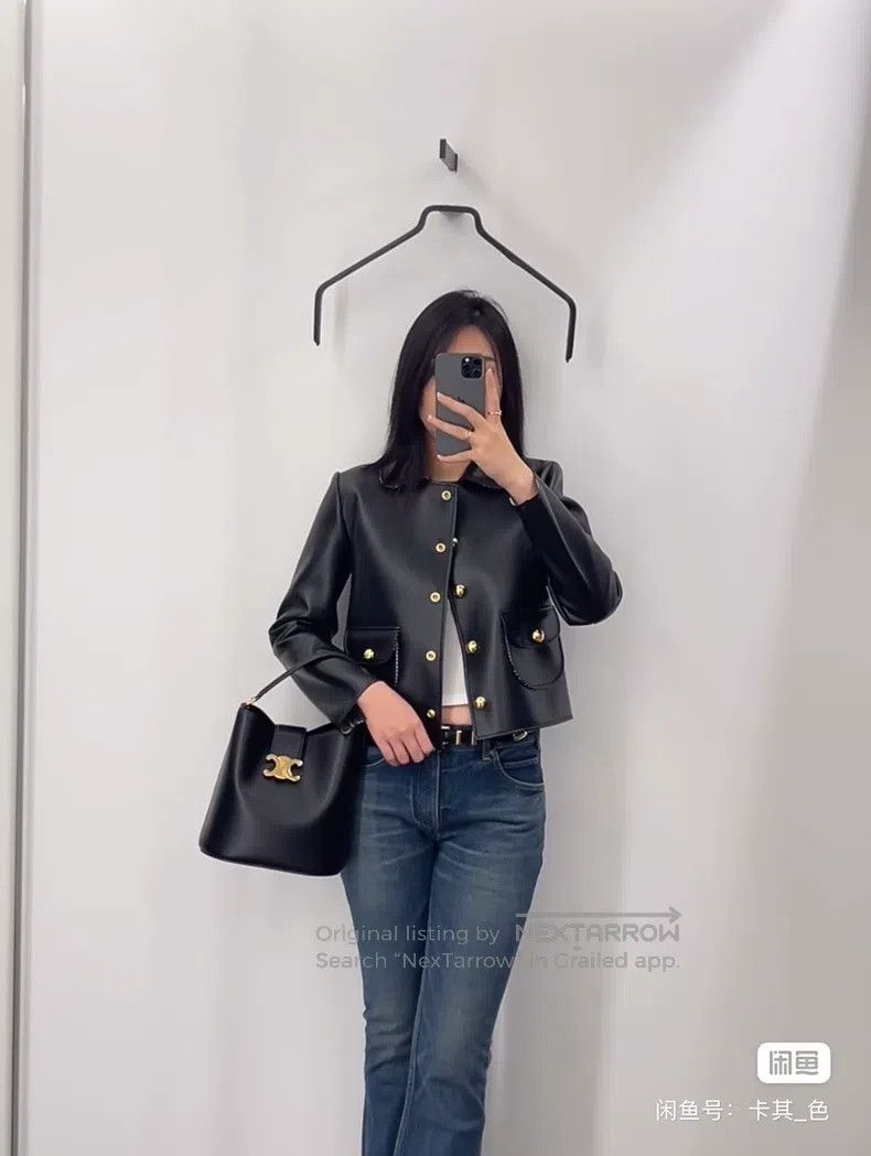 Celine Celine Black gold arc de Triomphe leather coat Size XS / US 0-2 / IT 36-38 - 5 Thumbnail