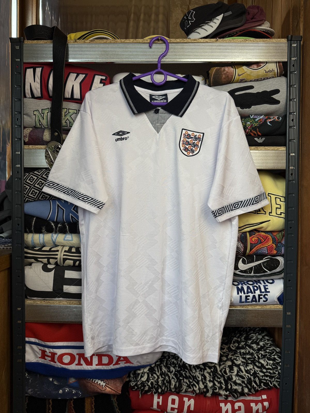 Umbro Vintage 00s Umbro England Soccer tee Blockore Drill Size US L / EU 52-54 / 3 - 1 Thumbnail