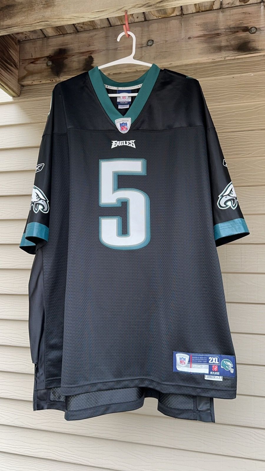 Image of Donovan Mcnabb Stitched Eagles Black Reebok Nfl Jersey Vintg in Blue, Men's (Size 2XL)