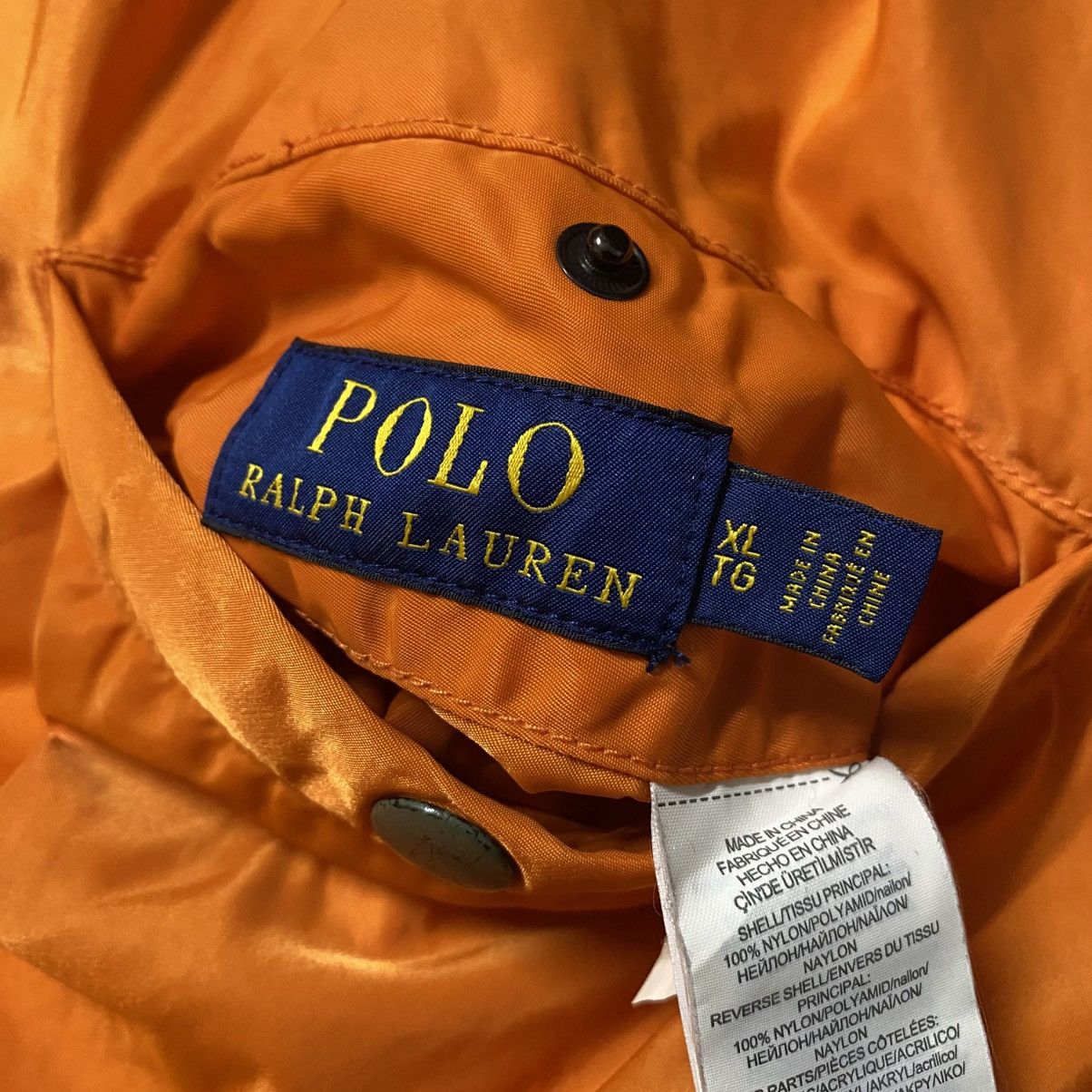 Polo Ralph Lauren Vintage Polo Ralph Lauren MA-1 Flight Jacket Reversible Size US XL / EU 56 / 4 - 17 Thumbnail