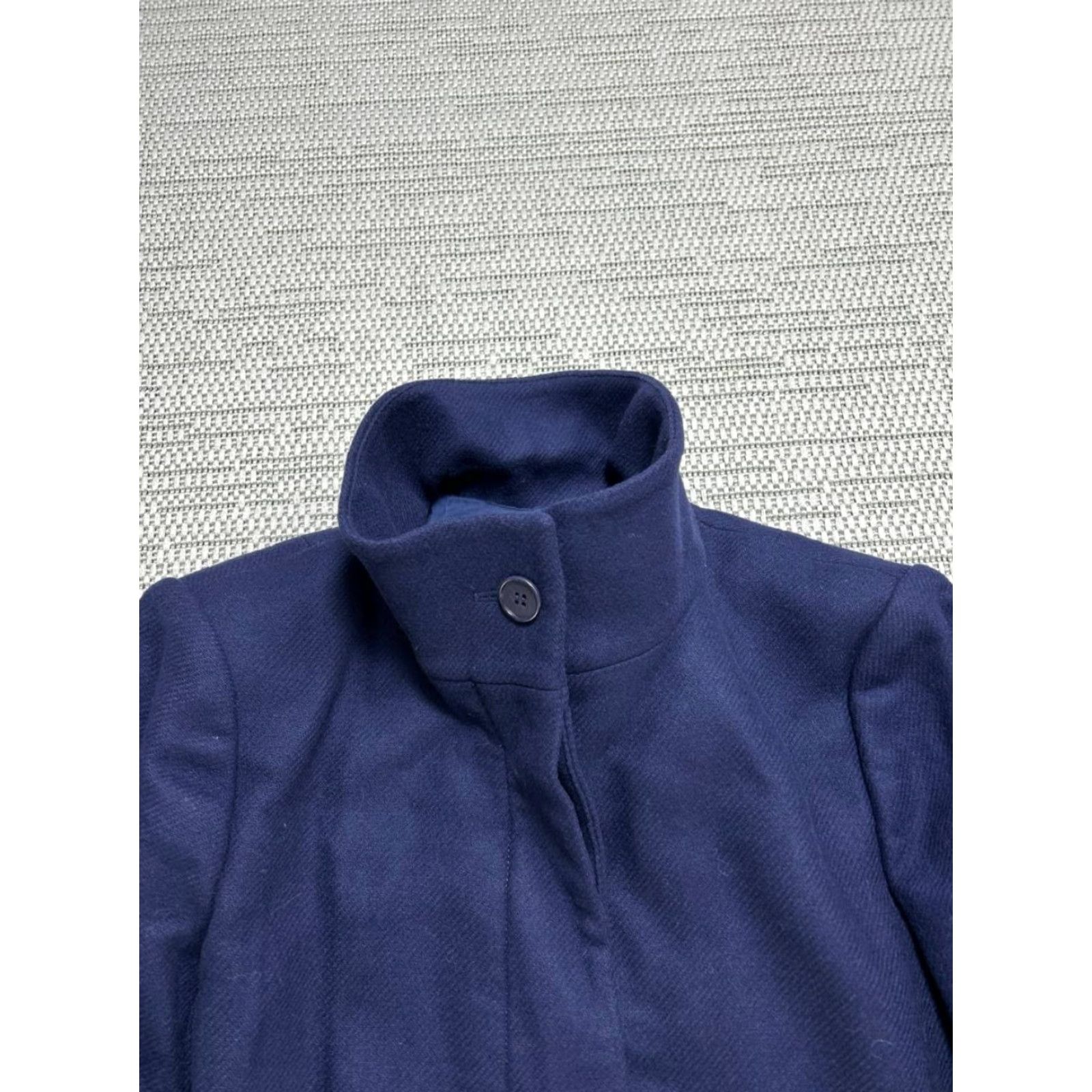 Theory Theory Belvin Overcoat Mens Small Blue Wool Blend Side Welt Pockets Funnel Neck Size US S / EU 44-46 / 1 - 4 Thumbnail