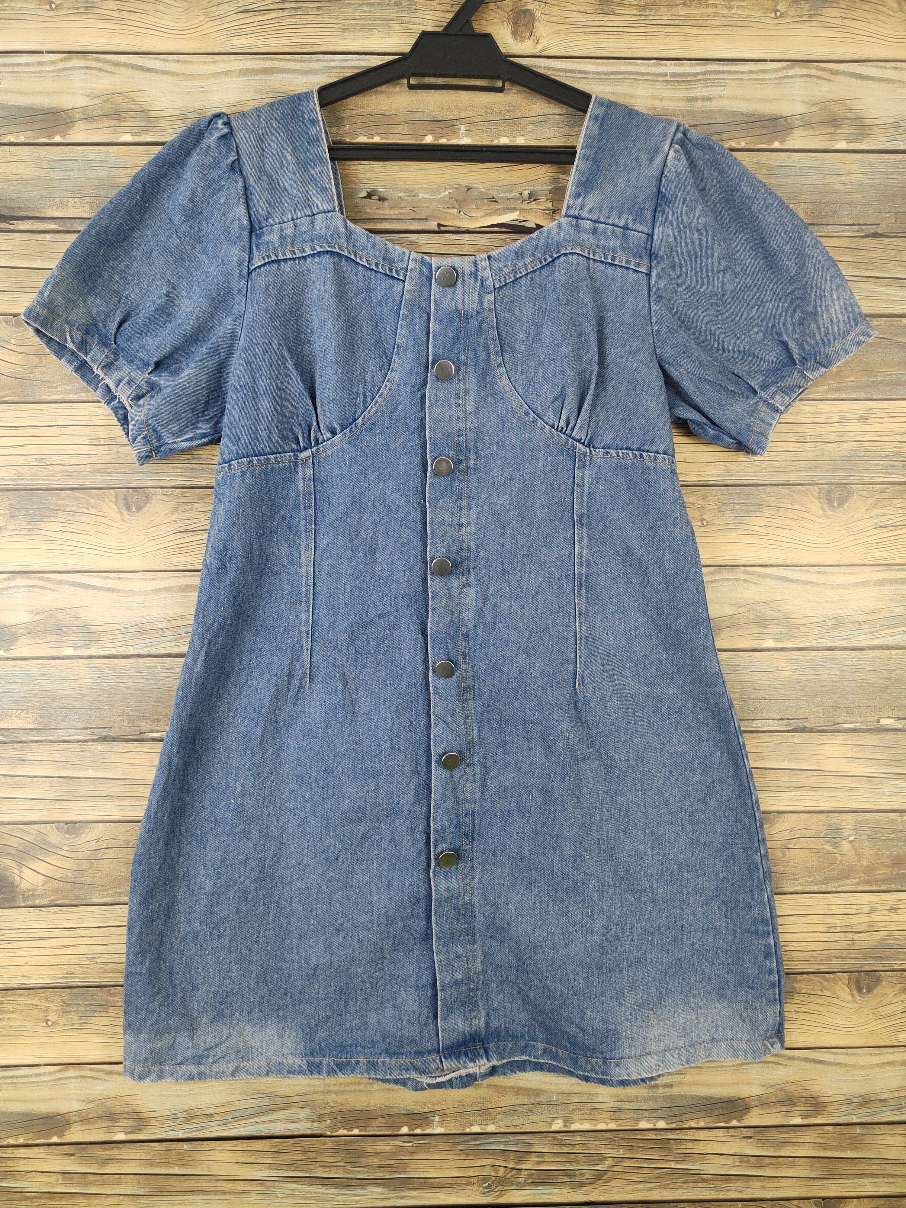 Japanese Brand × Vintage Vintage Japanese Brand Blue Button Up Denim Blouses Size M / US 6-8 / IT 42-44 - 1 Thumbnail