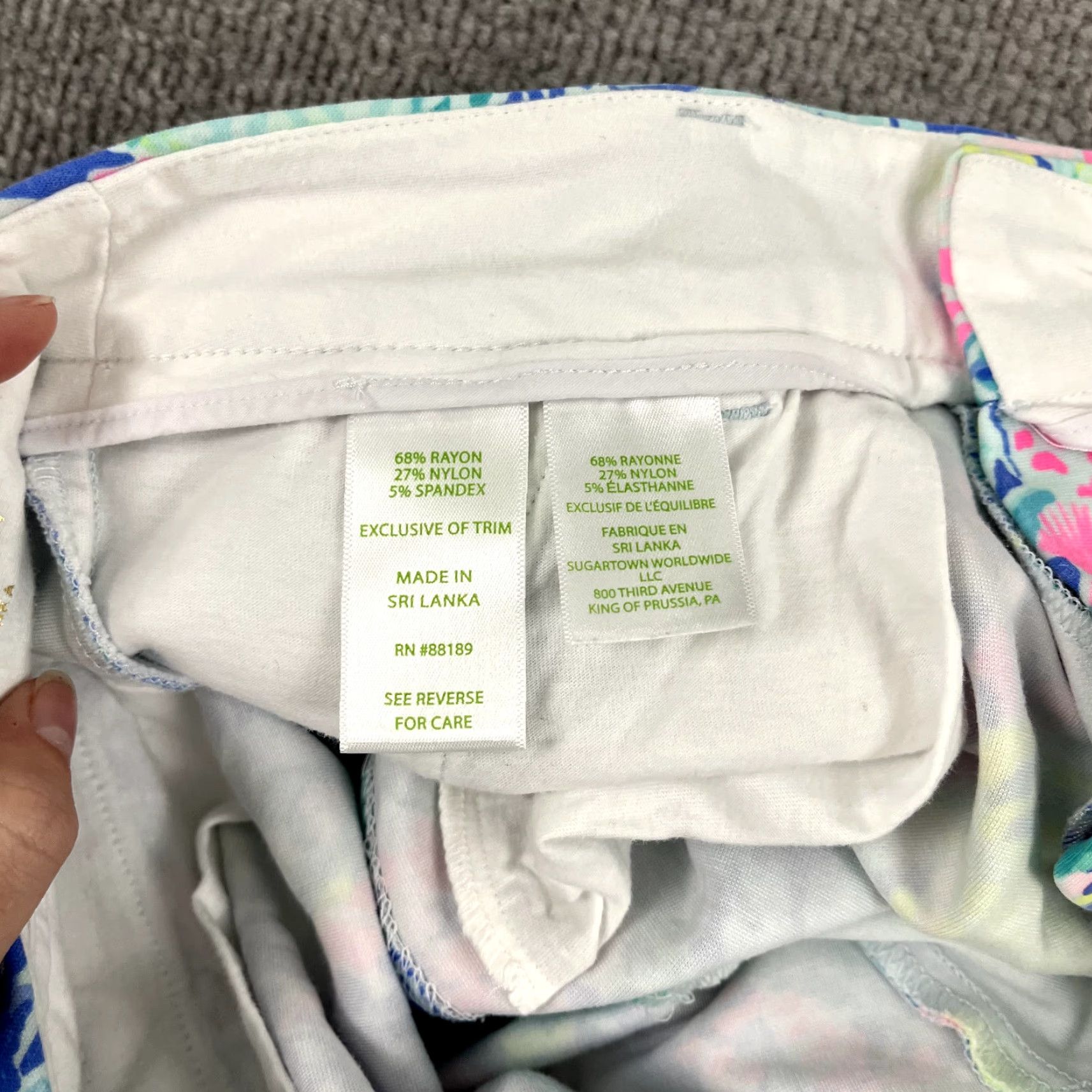 Lilly Pulitzer Lilly Pulitzer Callahan Shorts Womens Size 4 Floral Preppy Stretch Chino Mid Rise 5 in Inseam Multicolor Beach Casual Size 27" / US 4 / IT 40 - 5 Thumbnail