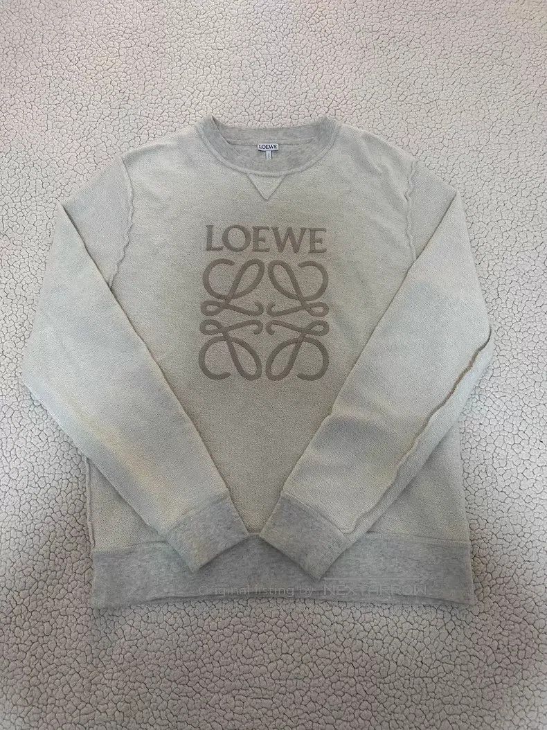 Loewe Loewe Embroidered Logo Gray Sweatshirt Size M / US 6-8 / IT 42-44 - 1 Thumbnail
