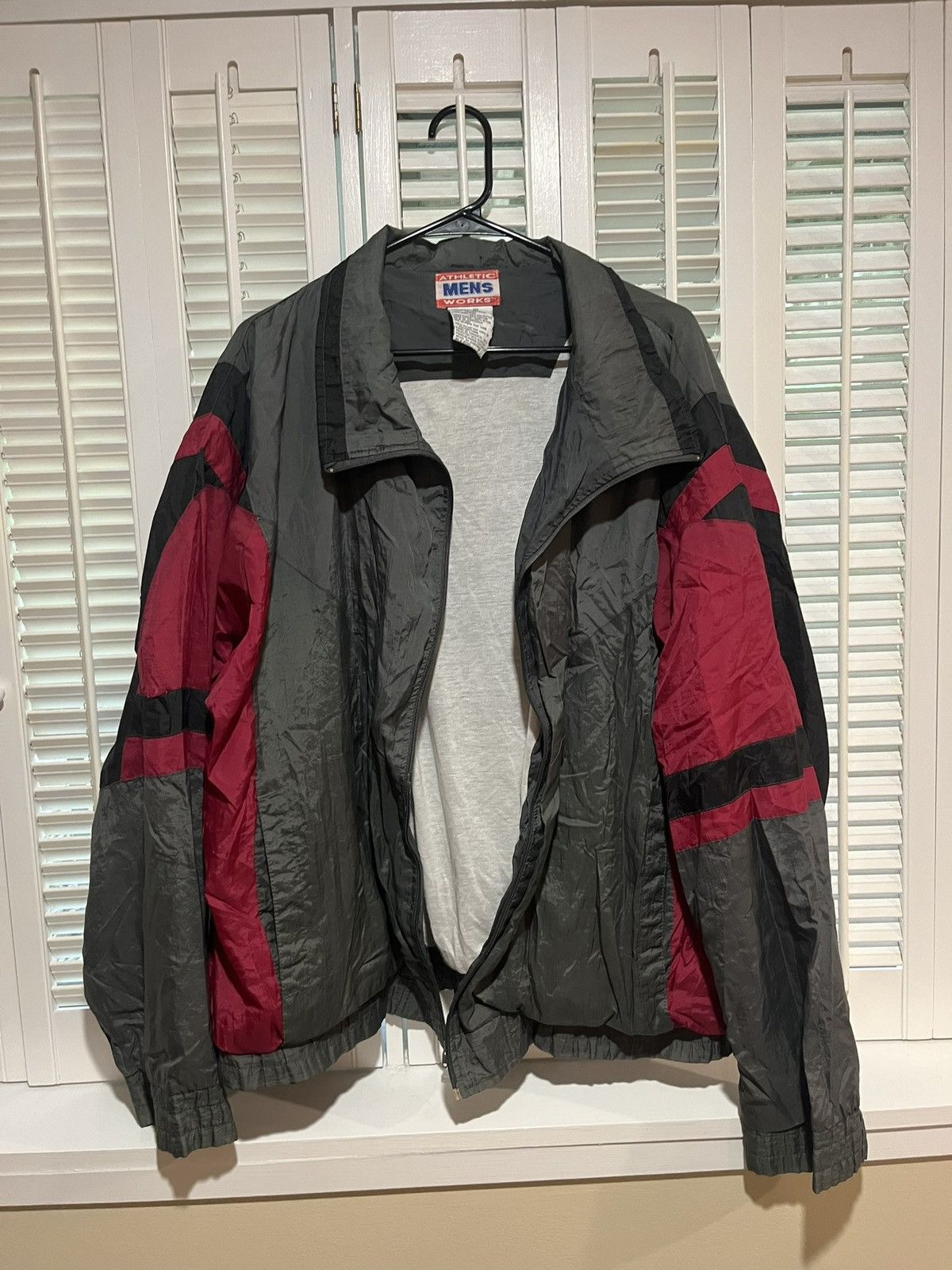 Vintage Vintage 1990s red and gray windbreaker Size US XXL / EU 58 / 5 - 1 Thumbnail