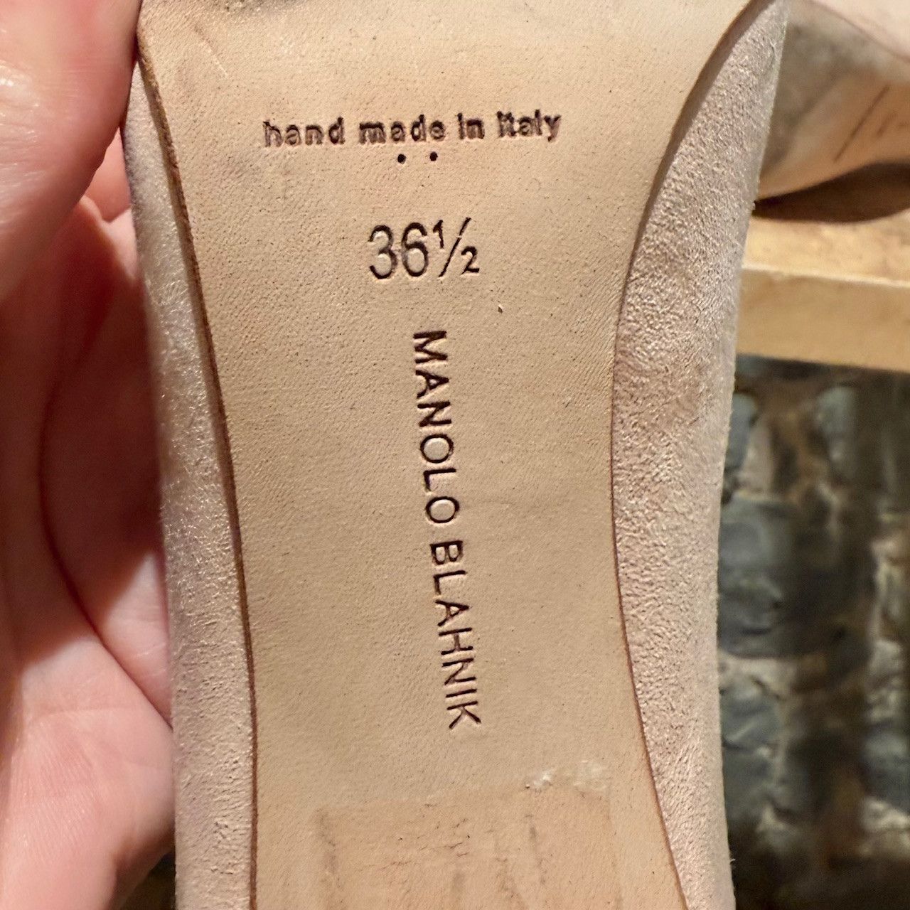 Manolo Blahnik Manolo Blahnik Nude Suede Pointy Pumps Size US 6.5 / IT 36.5 - 10 Thumbnail
