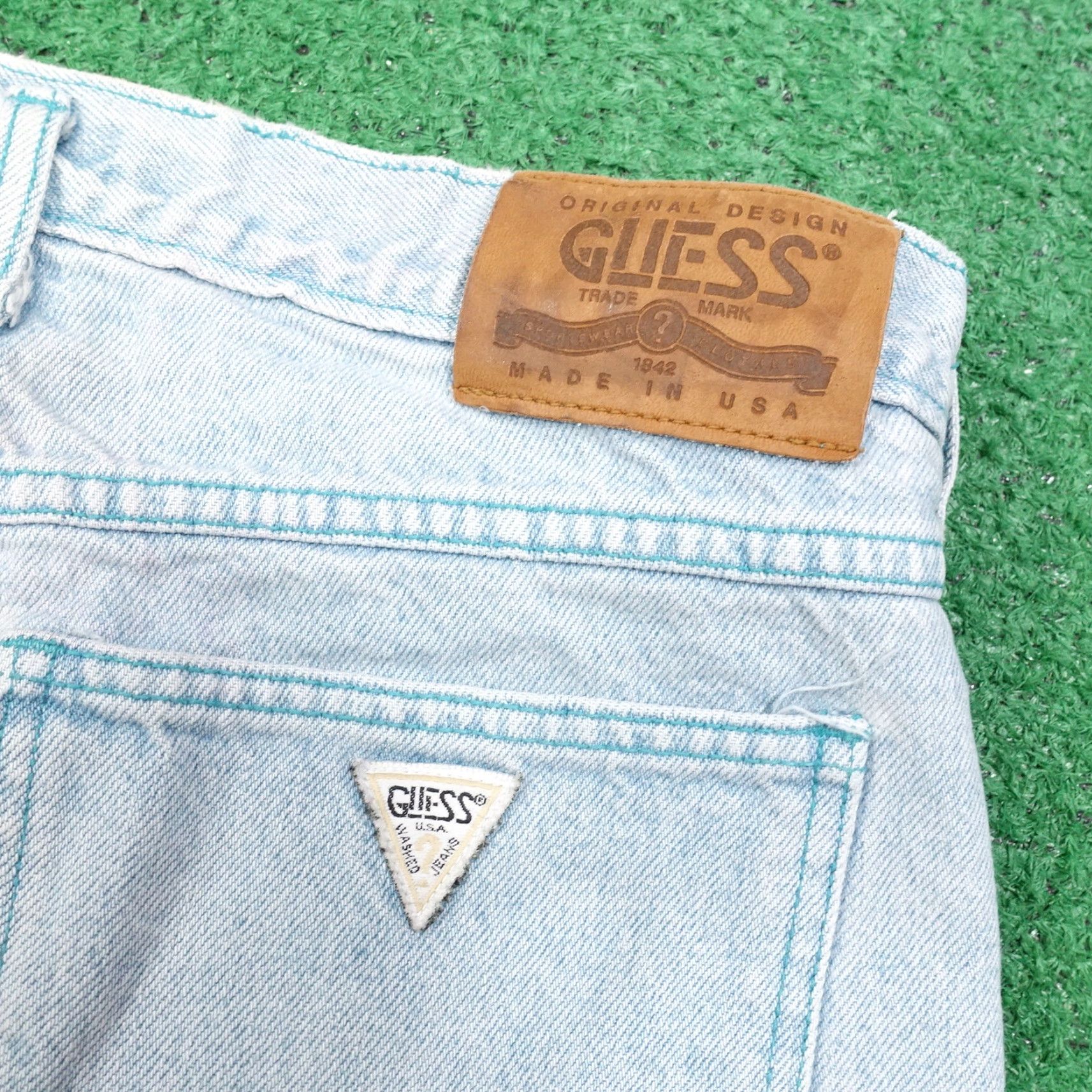Guess VINTAGE GUESS JEANS WOMENS JORTS SHORTS BLUE SIZE 3 BUTTON FLY COTTON BLEND Size 26" / US 2 / IT 38 - 5 Thumbnail