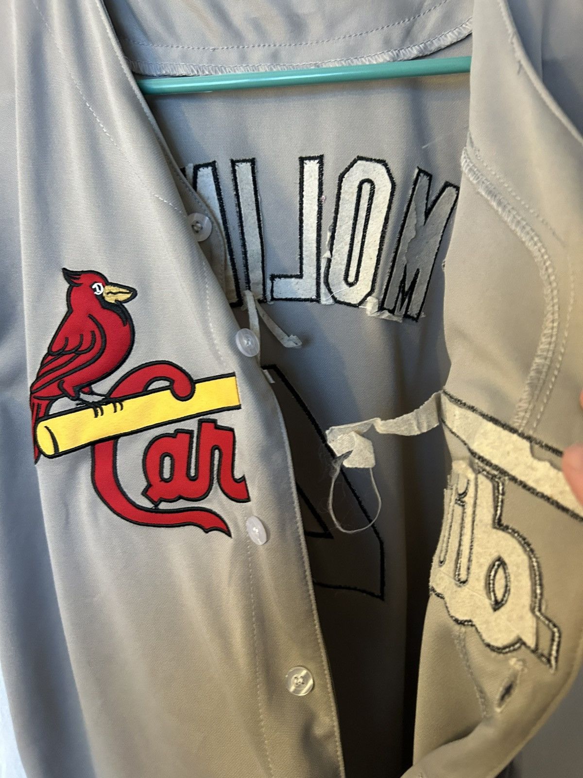 Majestic Tee: Vintage? st louis cardinals #4 molina jersey sz 50 Size US M / EU 48-50 / 2 - 8 Thumbnail