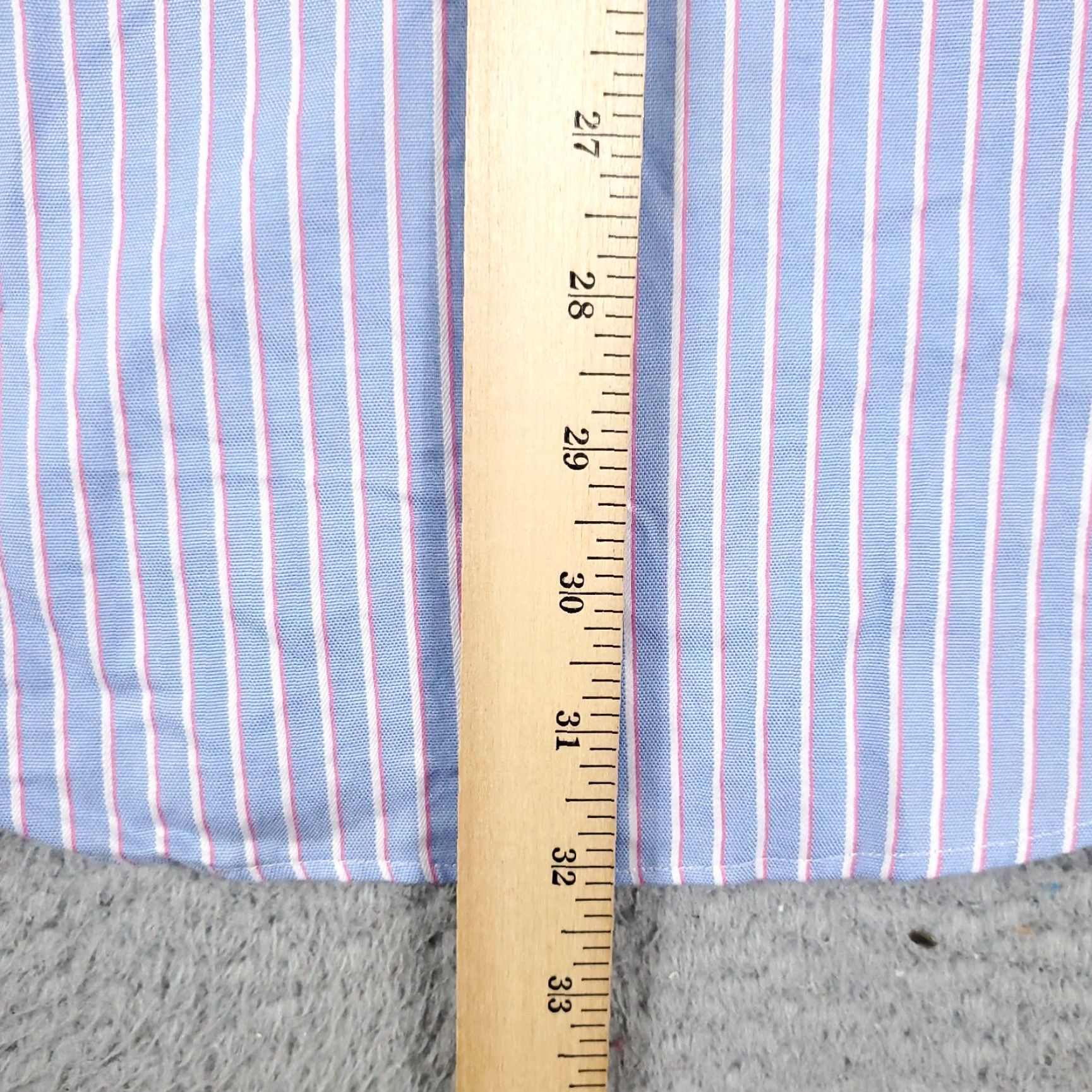 Ralph Lauren Ralph Lauren Dress Shirt Mens 16.5 Blue Striped Long Sleeve Button-Down Casual Workwear Size 42R - 4 Thumbnail