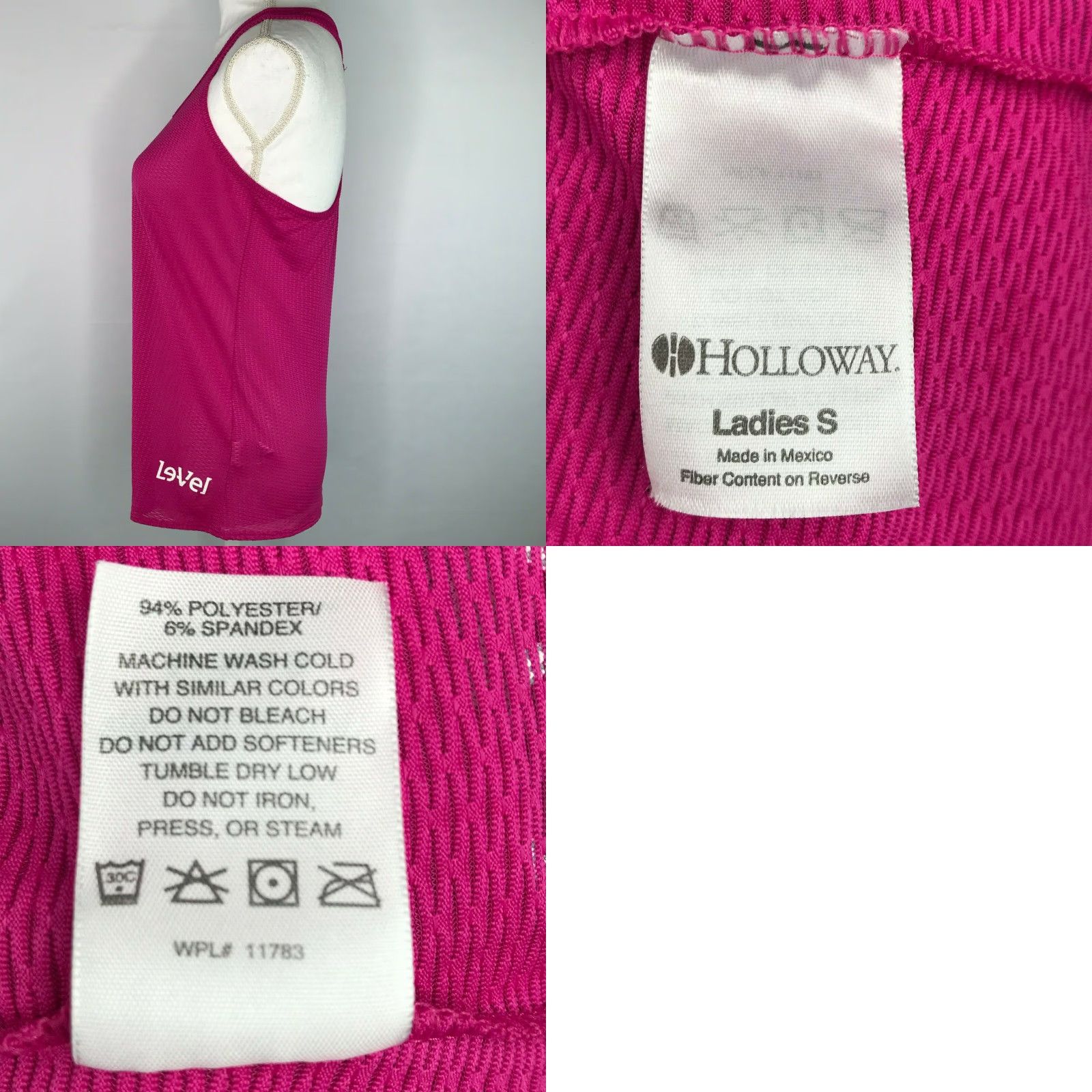 Holloway Holloway Tank Womens Size S Pink Activewear Tank Shirt Athletic Yoga Running Cross Training 94% Polyester 6% Spandex Size S / US 4 / IT 40 - 8 Thumbnail