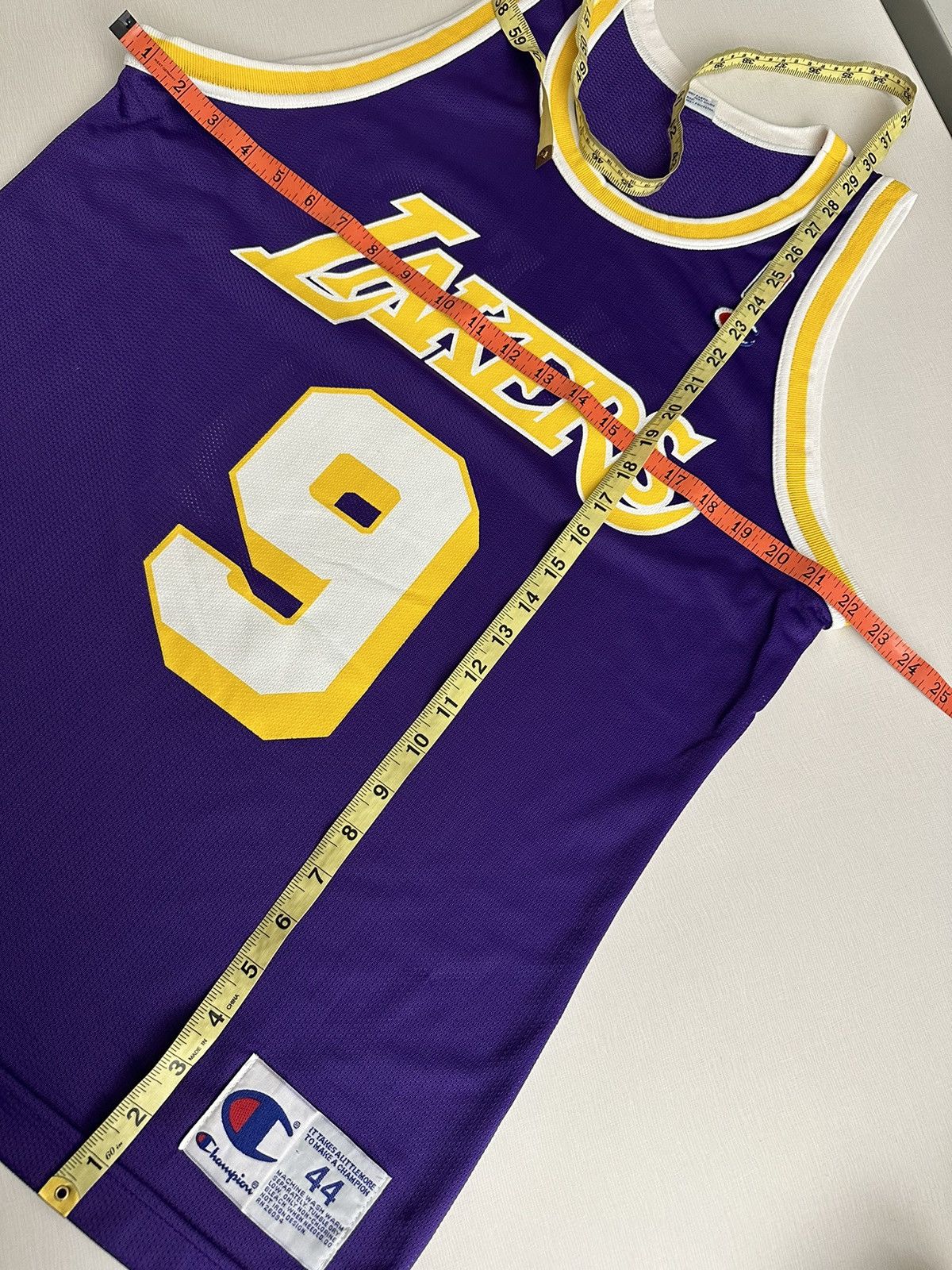 NBA × Vintage VINTAGE 90s NICK VAN EXEL LA LAKERS NBA CHAMPION JERSEY Size US L / EU 52-54 / 3 - 11 Thumbnail