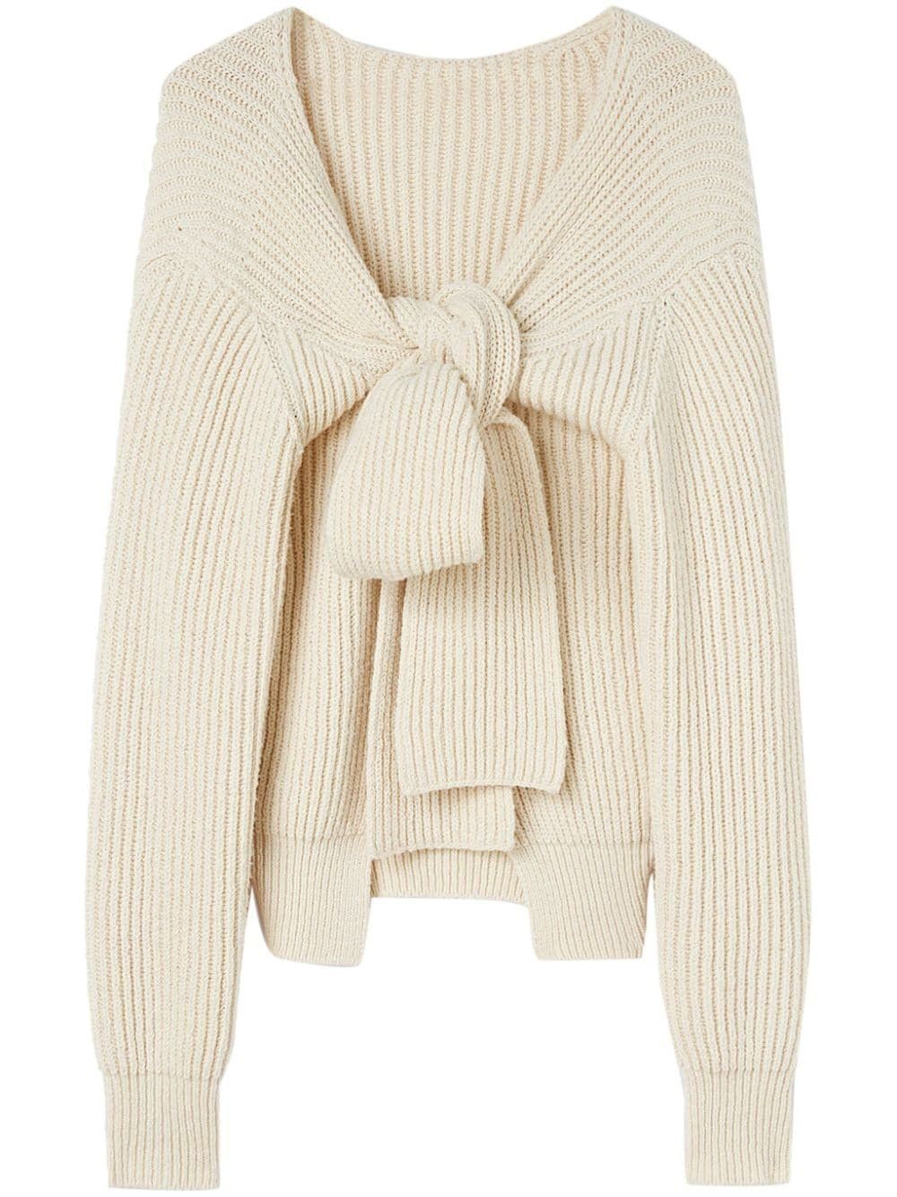 Jil Sander o1w1db10825 Jumper Sweater in Ivory Size XL / US 12-14 / IT 48-50 - 1 Thumbnail