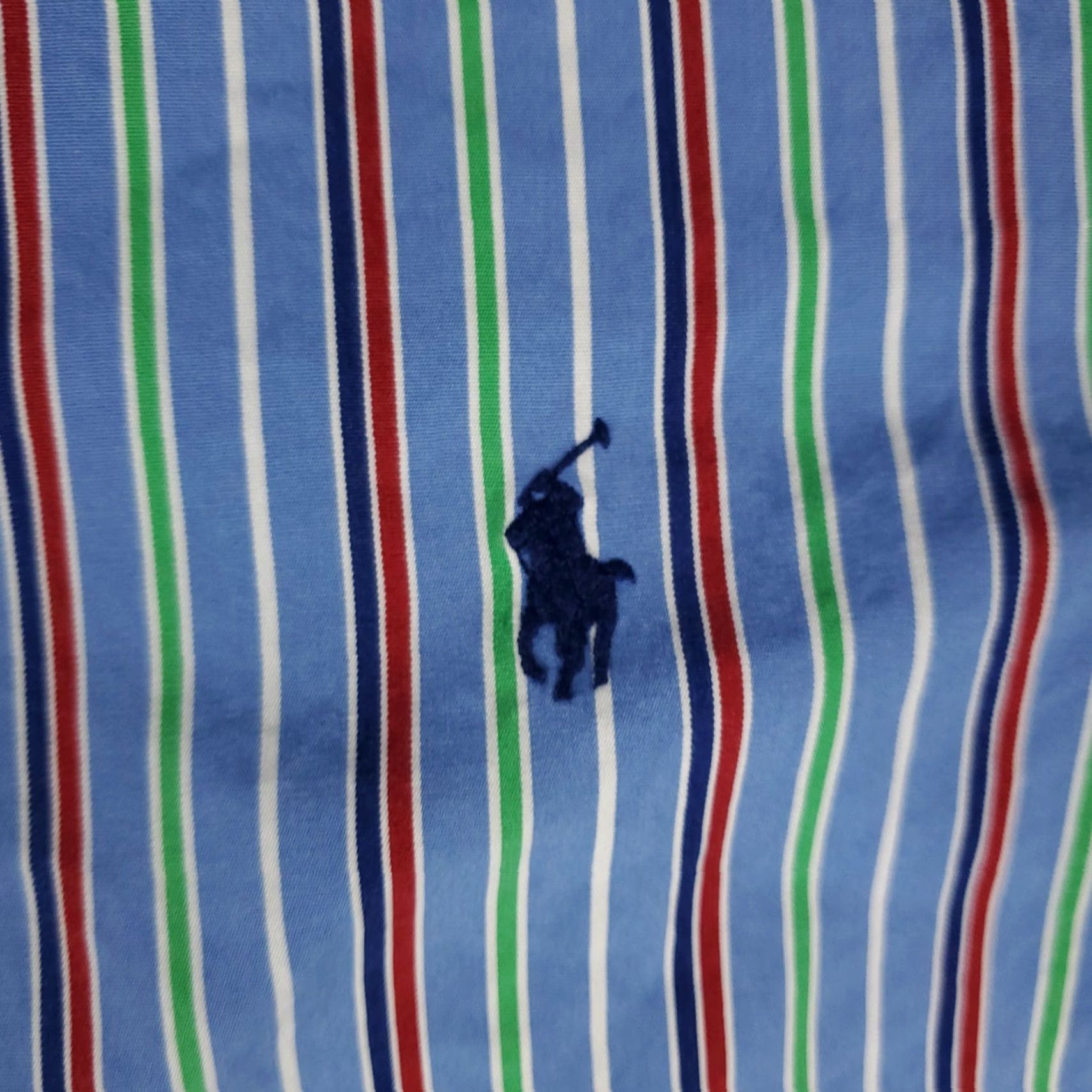 Ralph Lauren Ralph Lauren Shirt Mens Large Blue Striped Pony Button Up Long Sleeve Shirt Size US L / EU 52-54 / 3 - 2 Thumbnail
