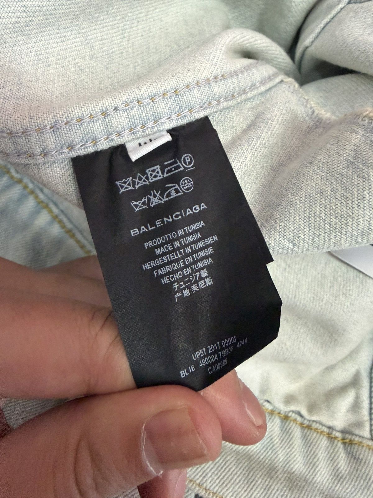 Balenciaga BALENCIAGA 2017 SCARF COLLAR DENIM JACKET Size US S / EU 44-46 / 1 - 7 Thumbnail