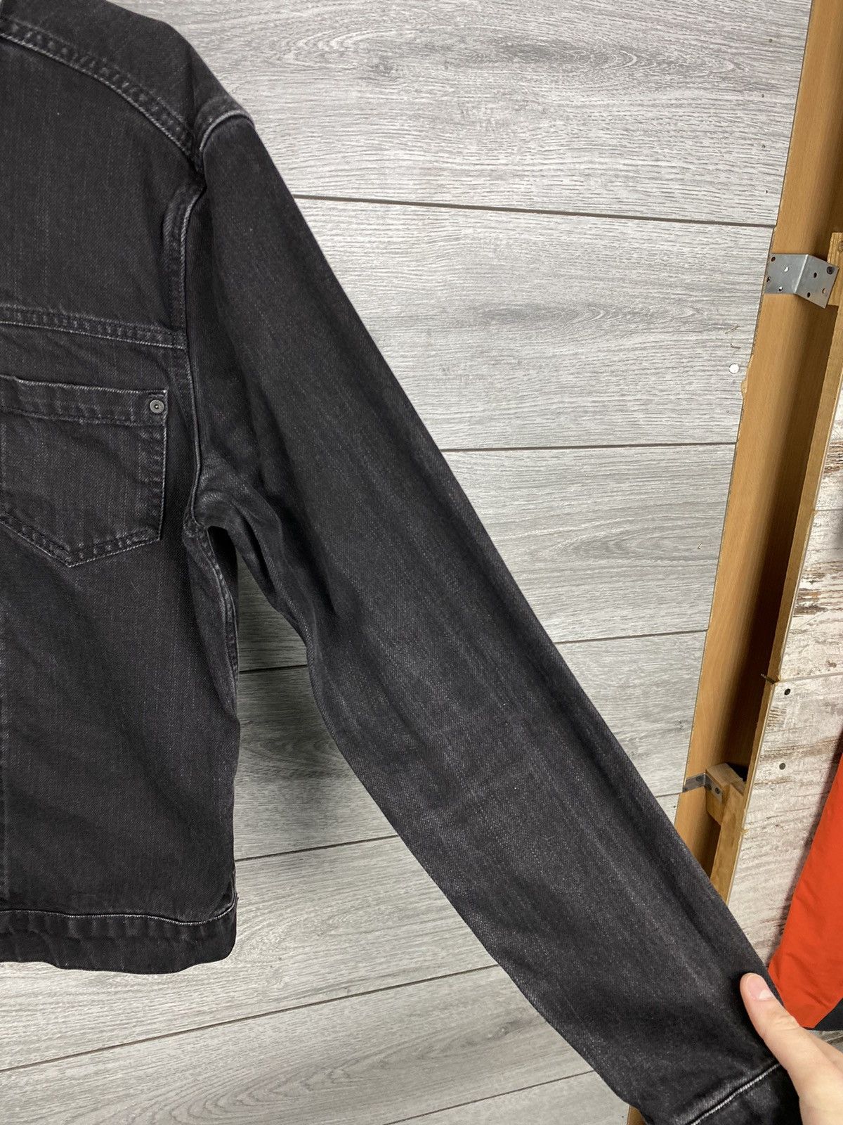 Allsaints Mens Allsaints Washed Black Denim Jacket Size US L / EU 52-54 / 3 - 6 Thumbnail