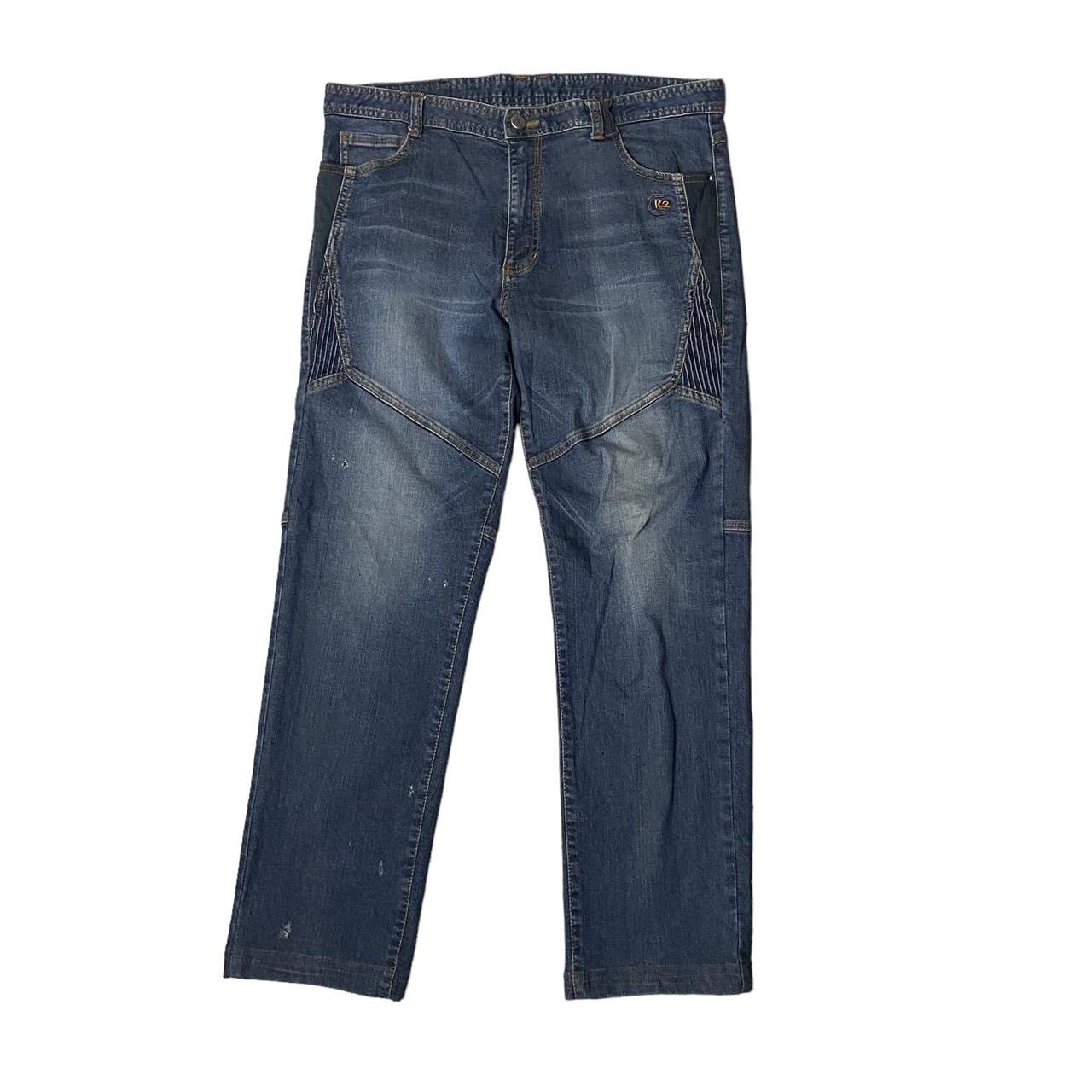 If Six Was Nine K2 Japanese Flared Embroided Straight Cut Jeans Size US 32 / EU 48 - 2 Thumbnail