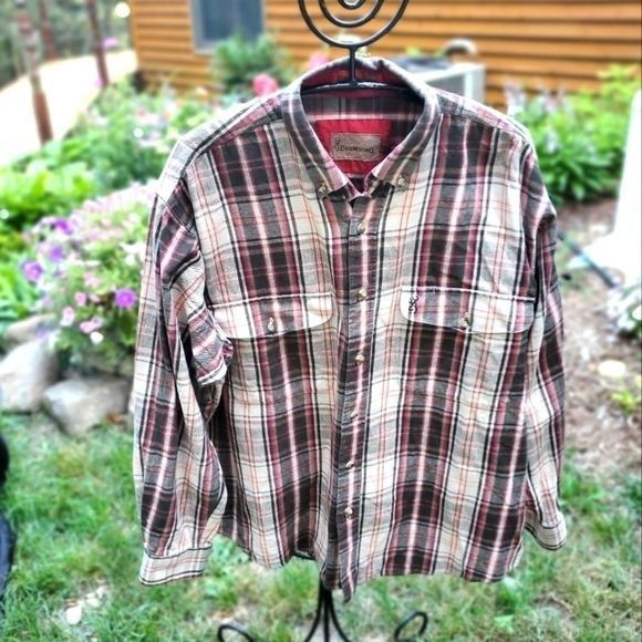 Vintage Browning Super Natural Fall Plaid Long Sleeve Casual Button Size US XL / EU 56 / 4 - 1 Thumbnail